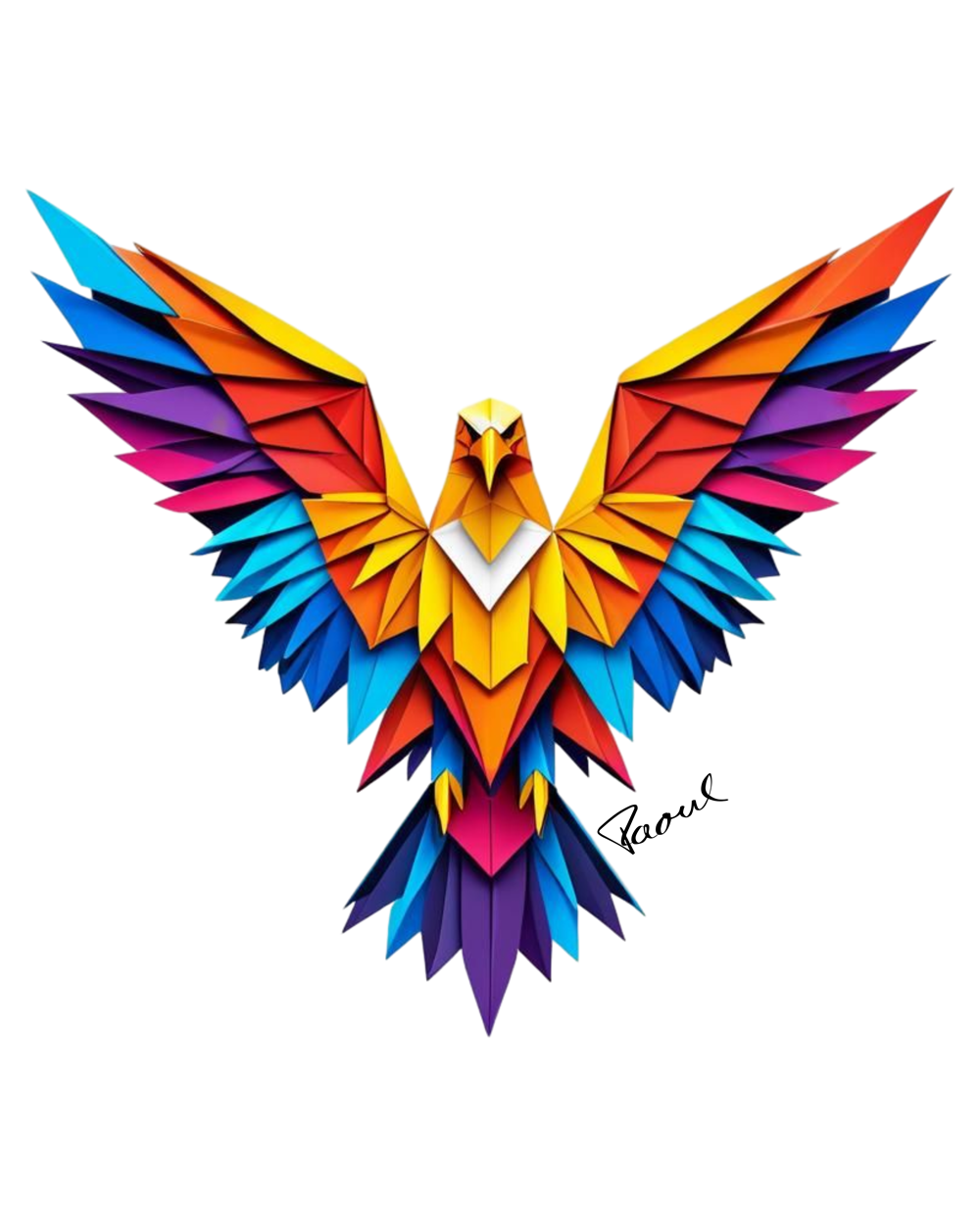 DryBlend® T-Shirt - Origami Big Eagle
