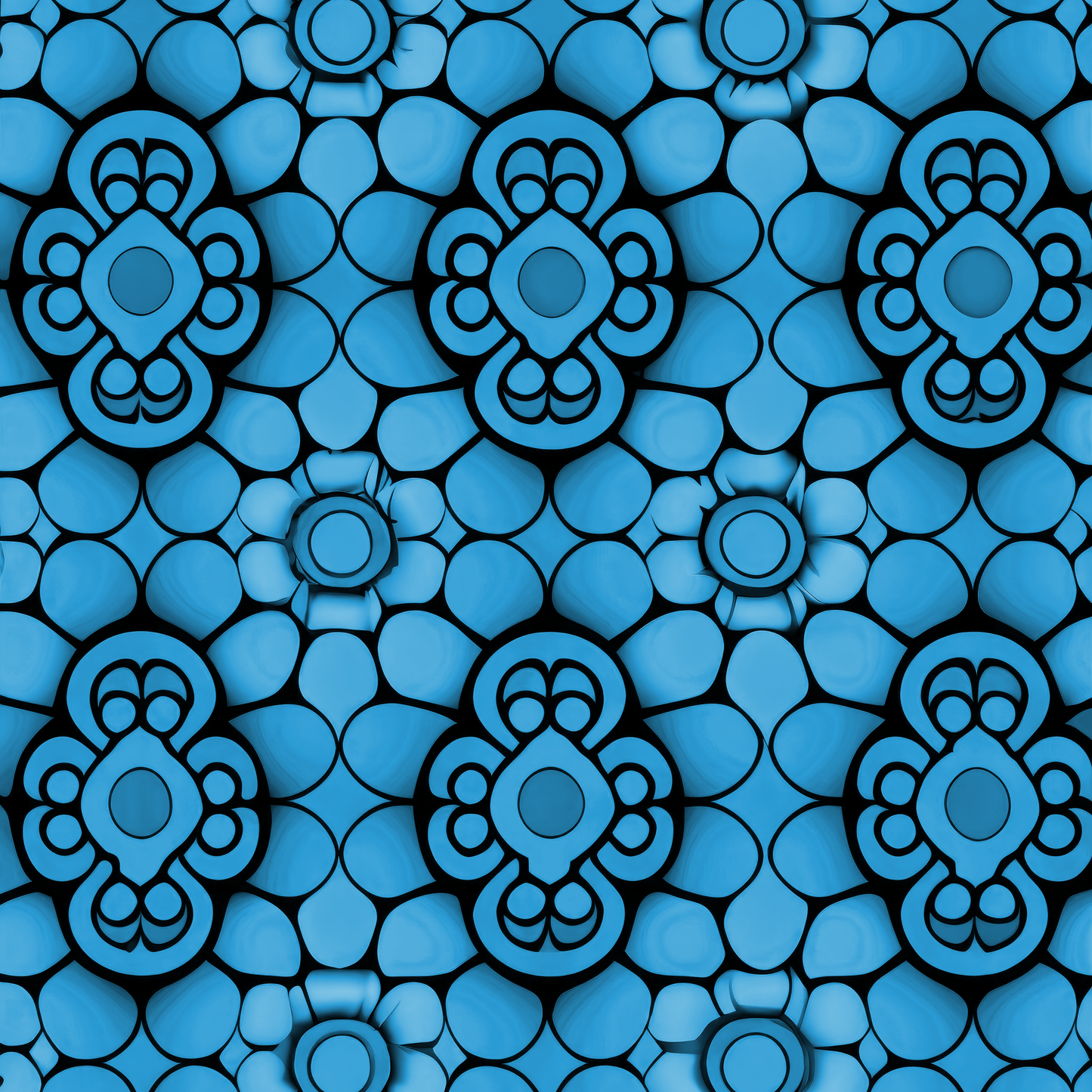 Kissen - Blume Blau
