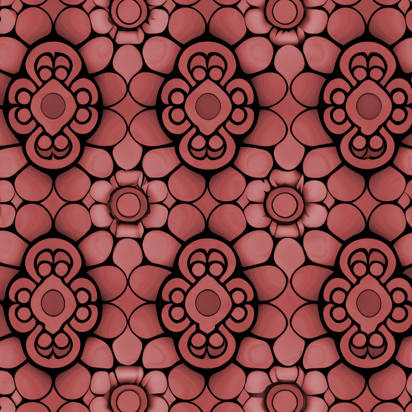 Kissen - Blume Bordeaux