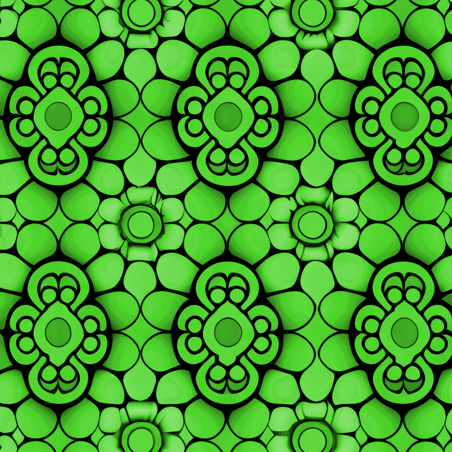 Kissen - Blume Grün
