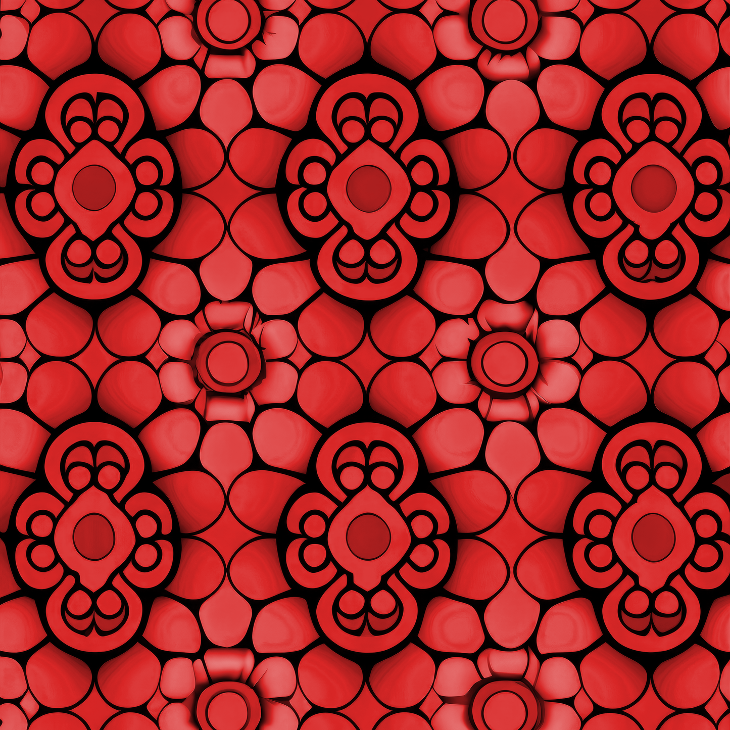 Kissen - Blume Rot