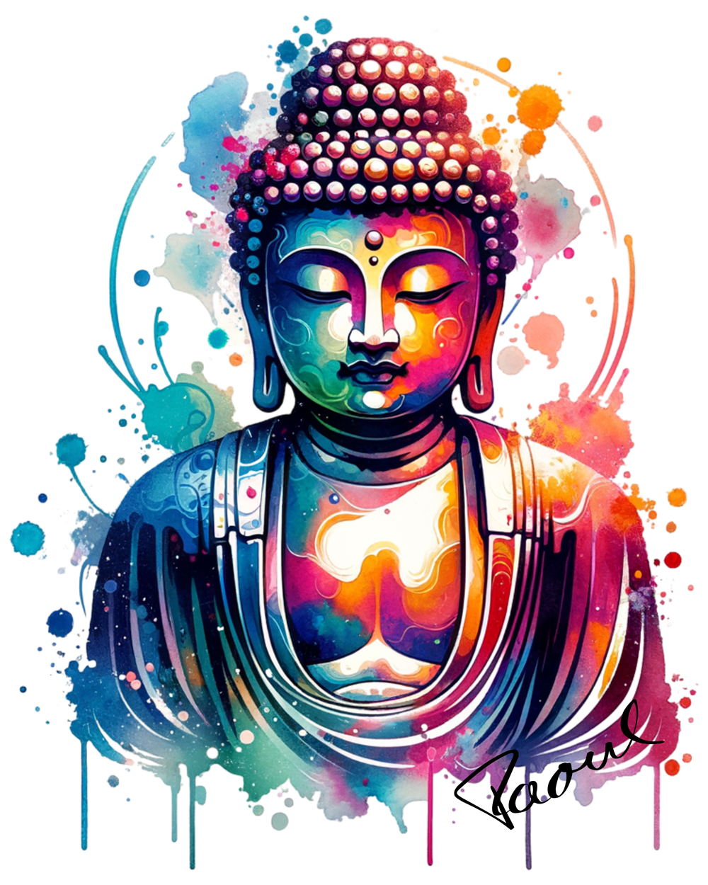 Mittelschweres Damen Bio-T-Shirt - Buddha Color