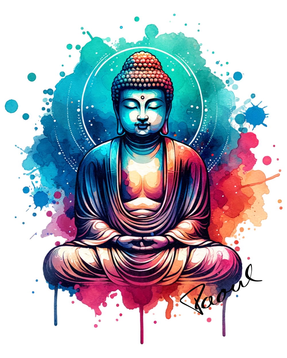 Mittelschweres Damen Bio-T-Shirt - Buddha Figure