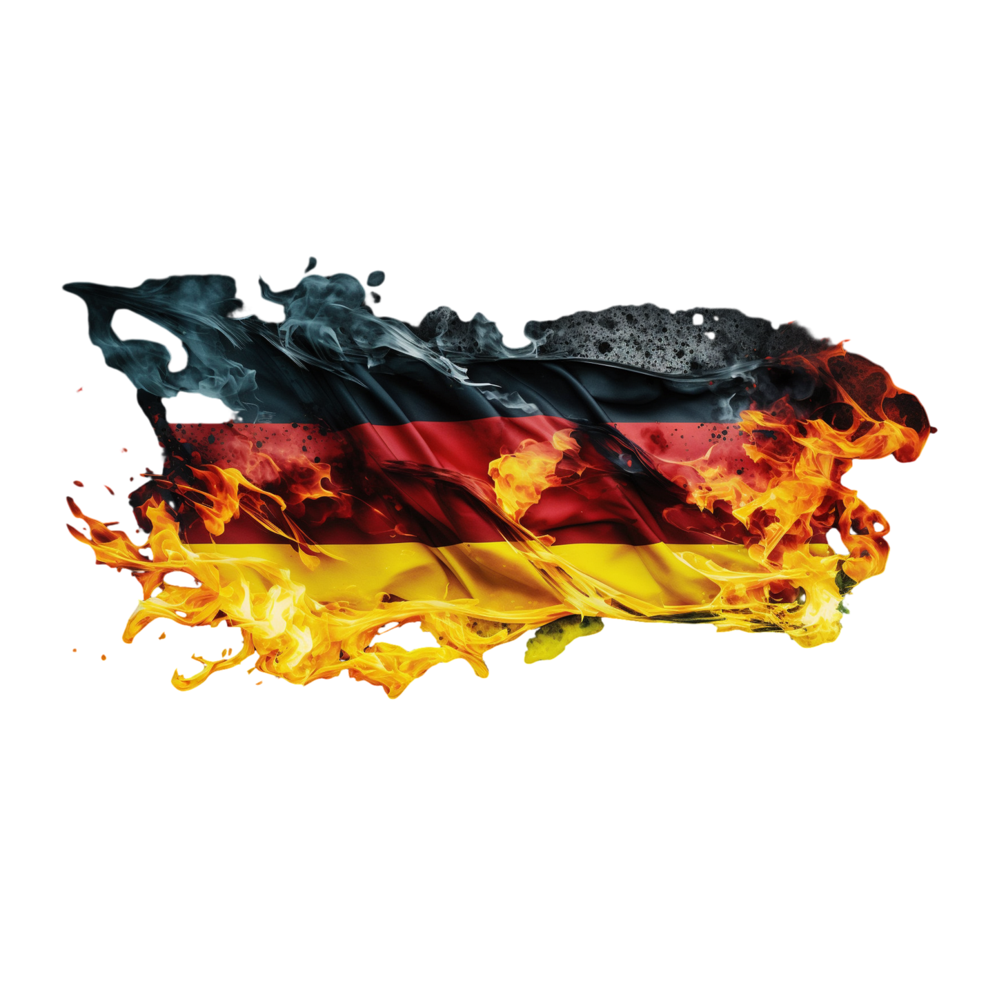 Weiße, glänzende Tasse - Deutsche Flagge