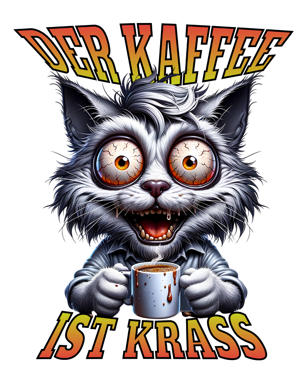 Unisex-Bio-Baumwoll-T-Shirt - Der Kaffee ist Krass
