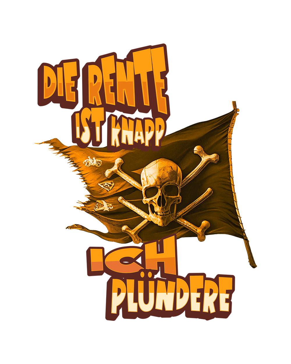 Herren-Bio-Baumwoll-T-Shirt - Die Rente ist knapp