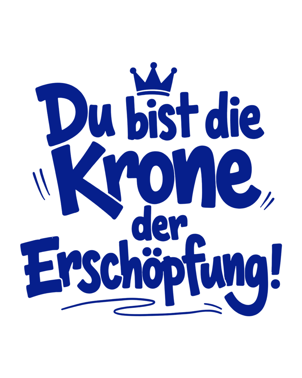 Schweres textilgefärbtes Herren-T-Shirt - Du bist die Krone