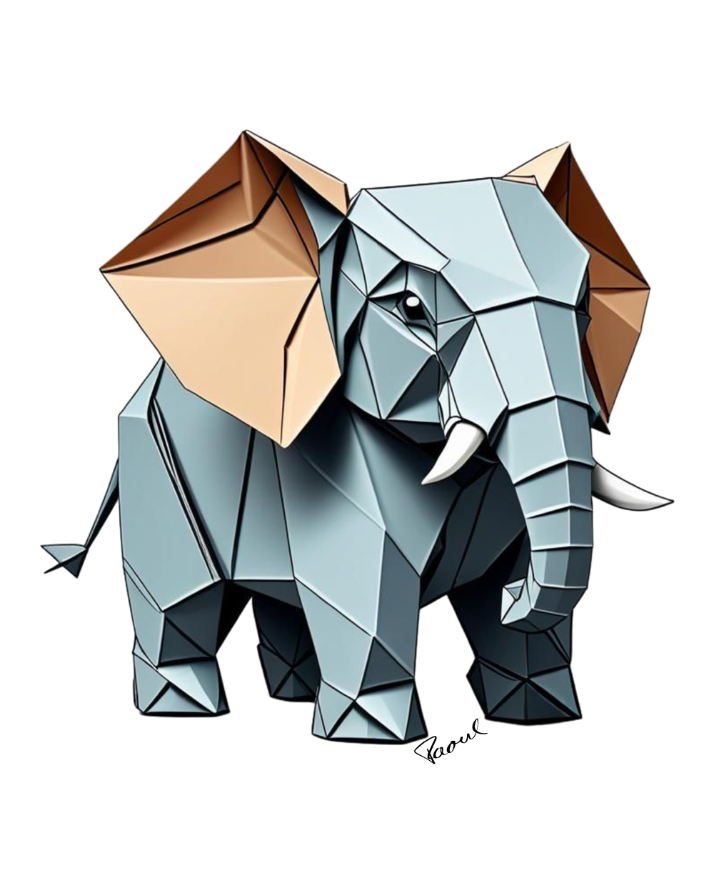 DryBlend® T-Shirt - Origami Elefant