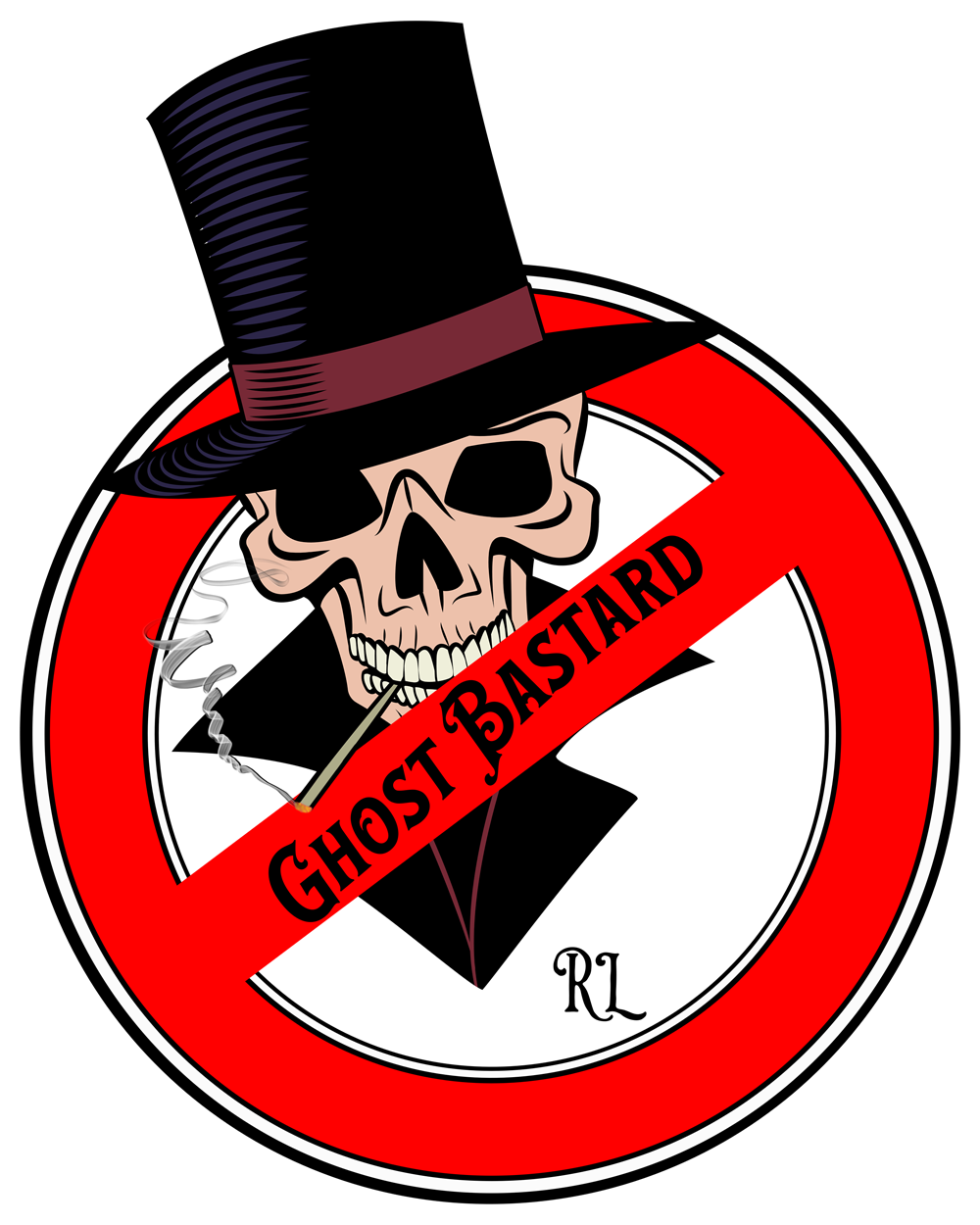 Weiße, glänzende Tasse - Ghost Bastard T