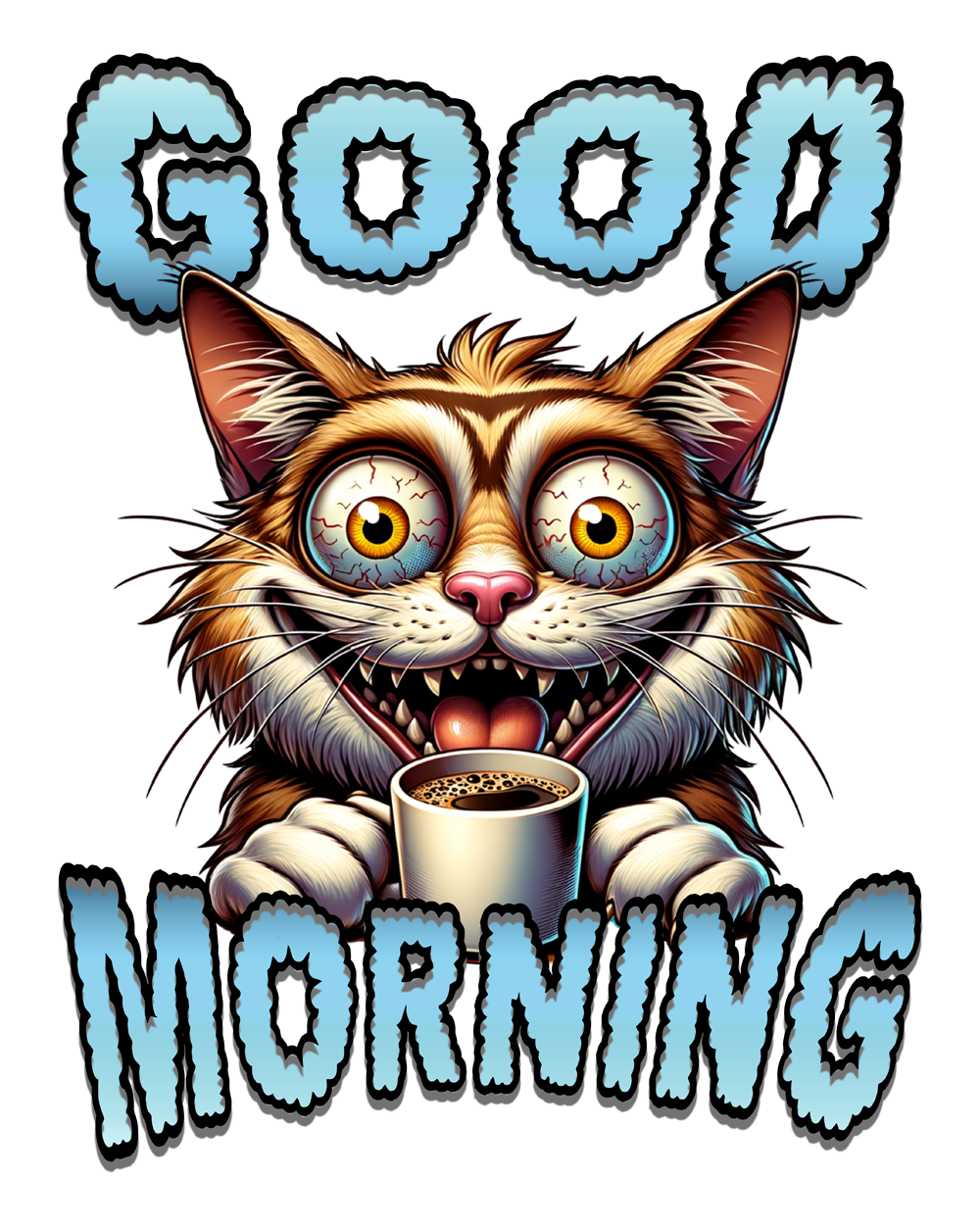 Weiße, glänzende Tasse - Good Morning Coffee