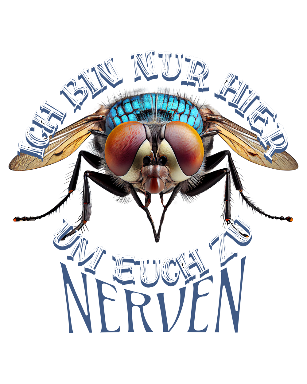 Weiße, glänzende Tasse - Nur zum Nerven