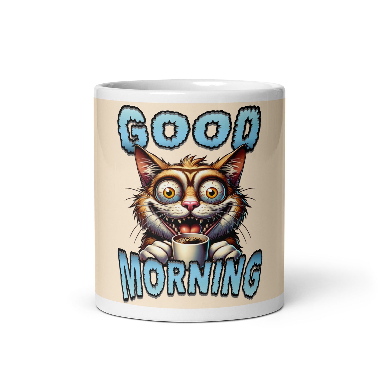 Weiße, glänzende Tasse - Good Morning Coffee