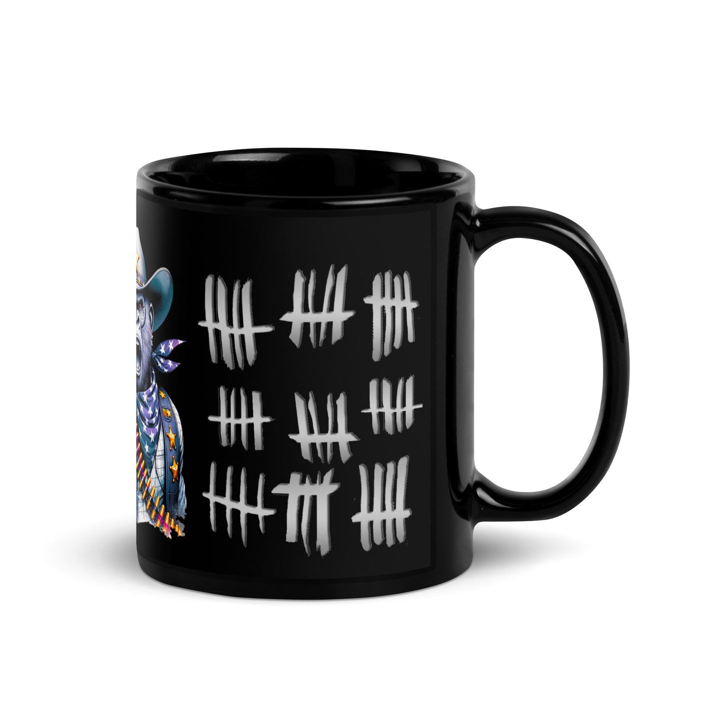 Schwarze glänzende Tasse - Wer ist der Nächste