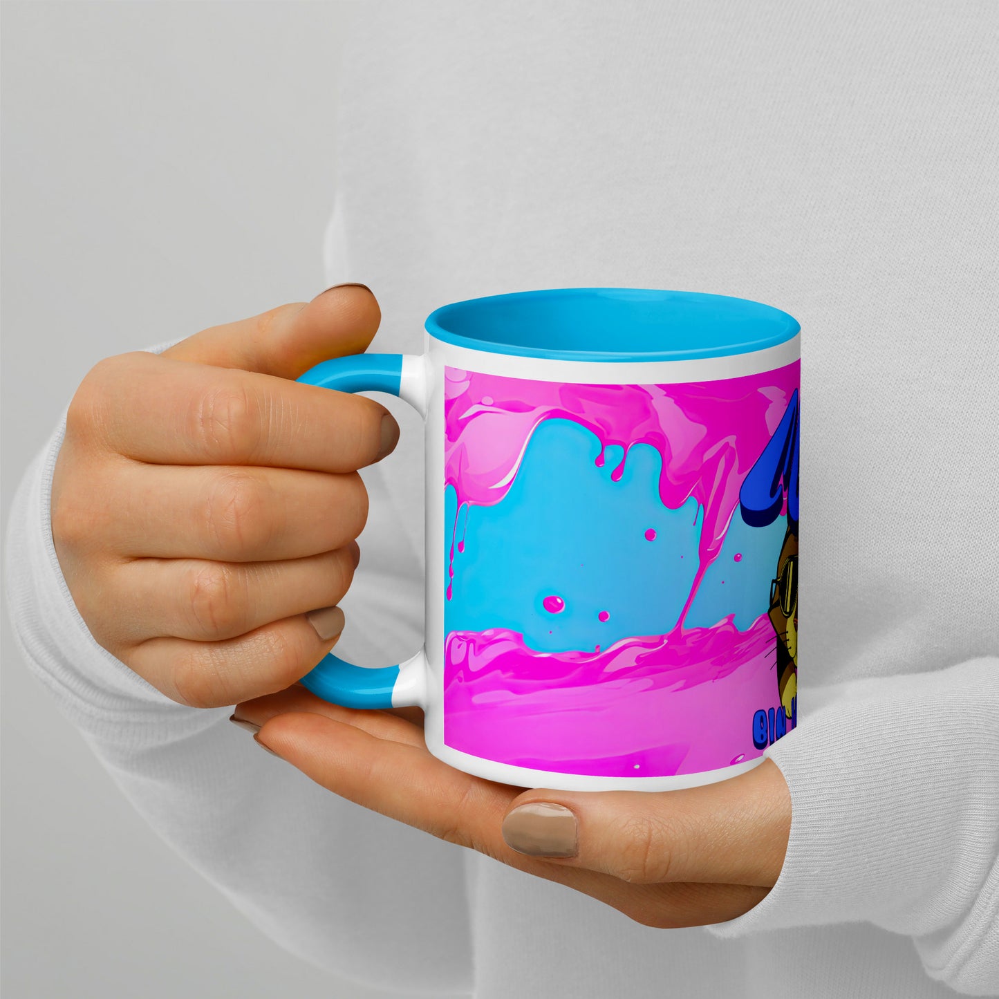 Tasse mit blauer Innenseite - Wie Cool-HB