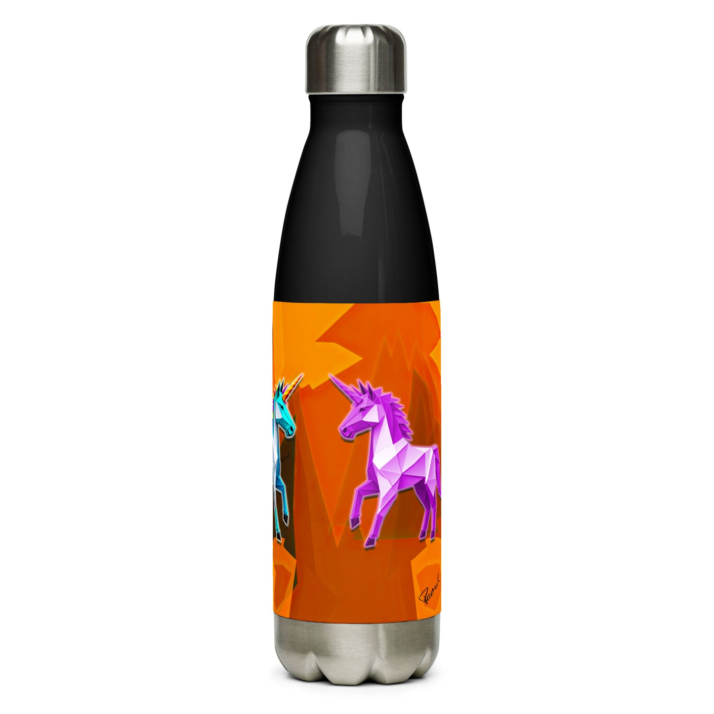 Edelstahl Trinkflasche - Origami-Einhorn