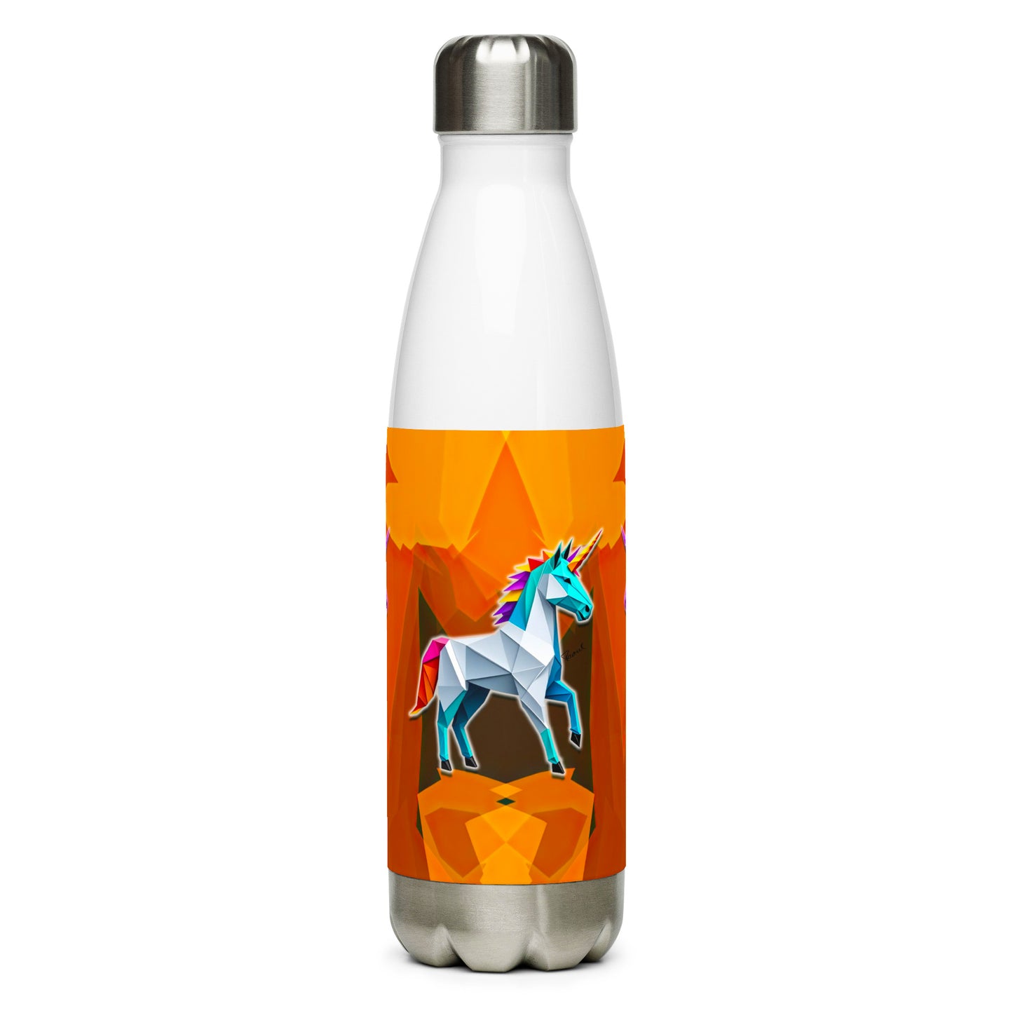 Edelstahl Trinkflasche - Origami-Einhorn