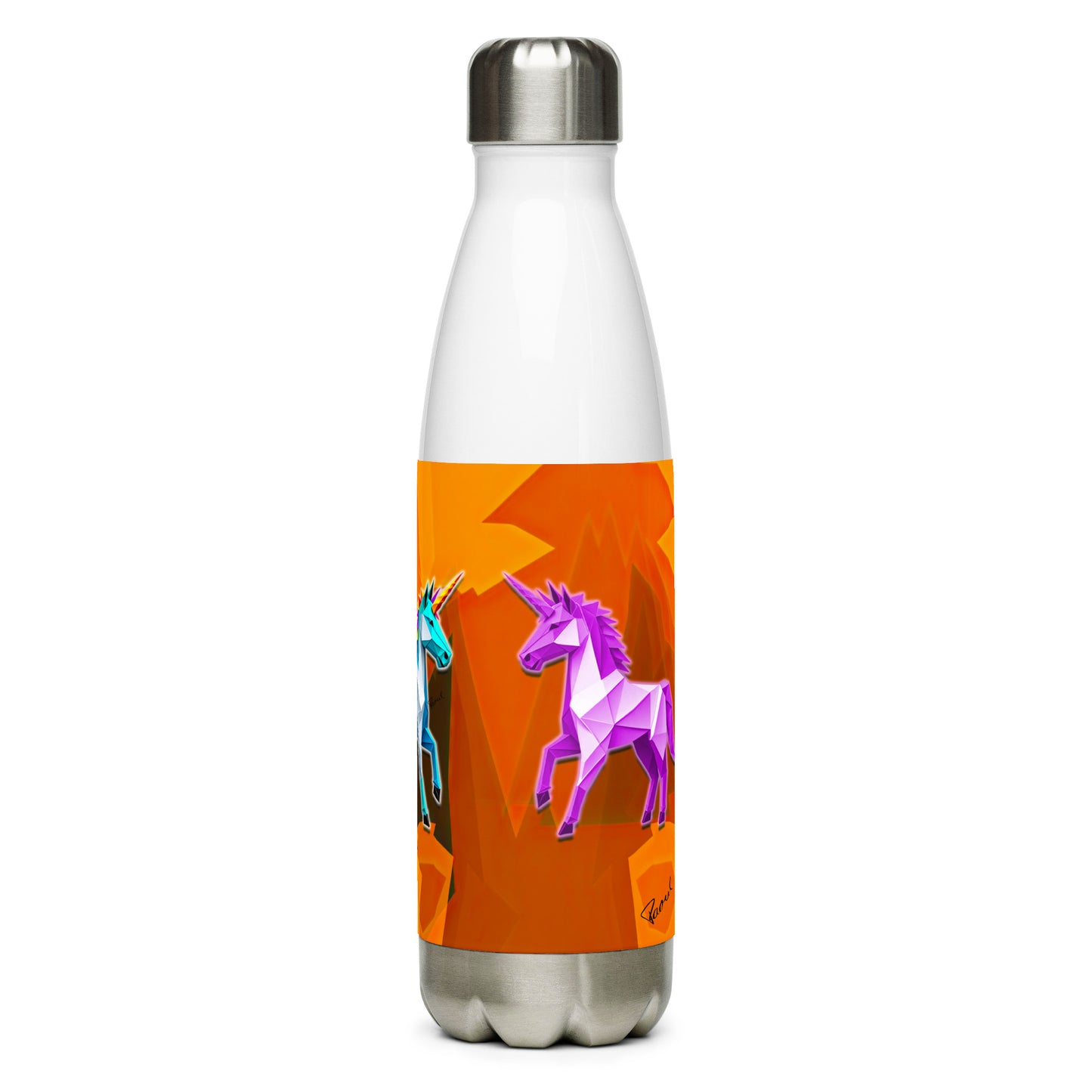 Edelstahl Trinkflasche - Origami-Einhorn