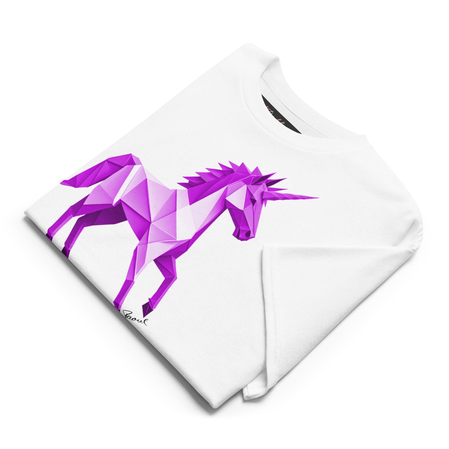 DryBlend® T-Shirt - Origami das lila Einhorn