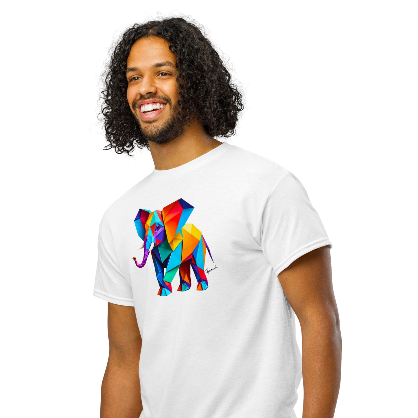 DryBlend® T-Shirt - Origami der bunte Elefant