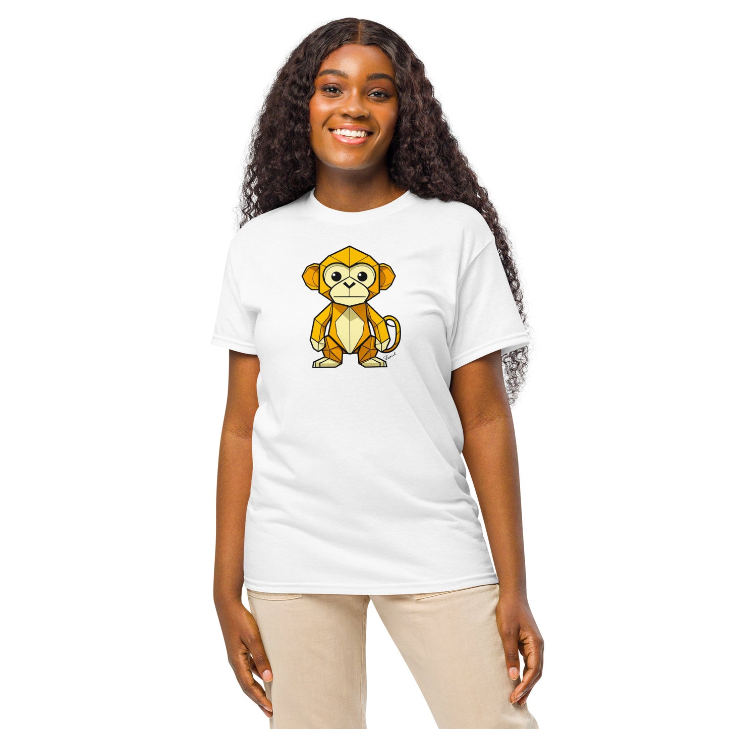 DryBlend® T-Shirt - Origami der gelbe Affe