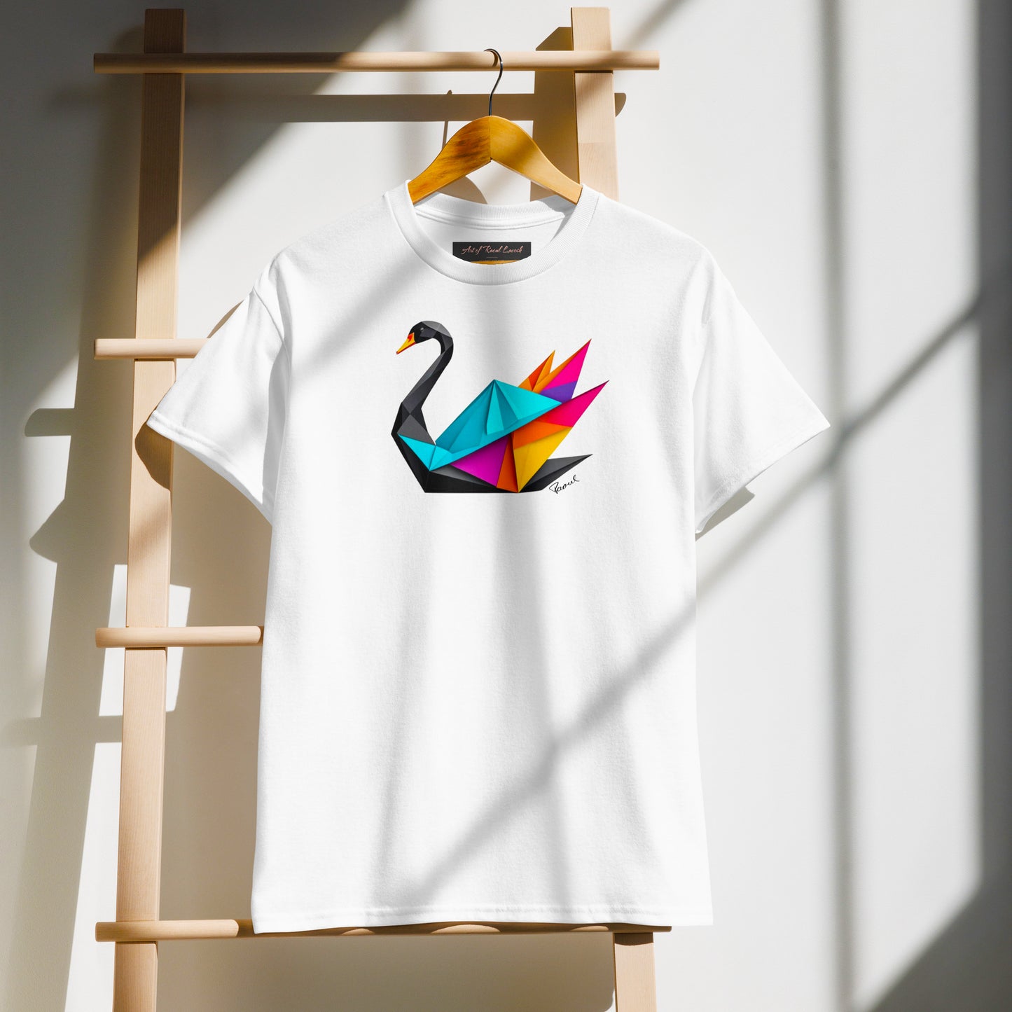DryBlend® T-Shirt - Origami der schwarze Schwan