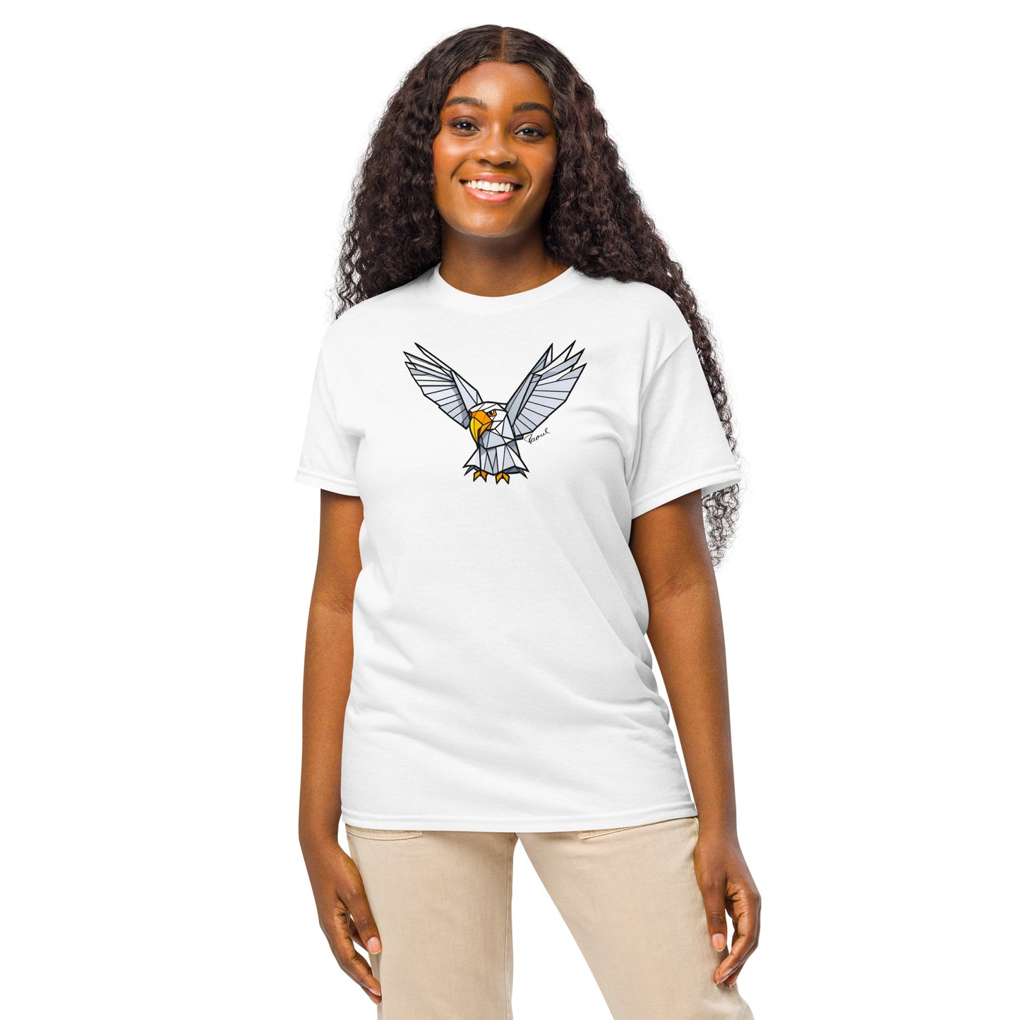 DryBlend® T-Shirt - Origami der weiße Adler