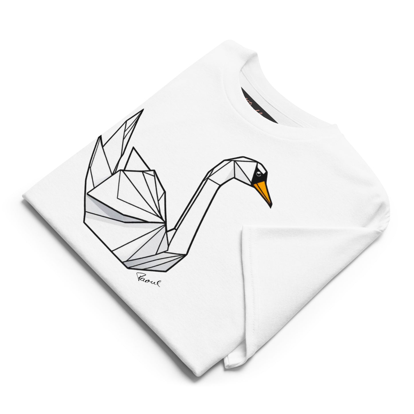 DryBlend® T-Shirt - Origami der weiße Schwan
