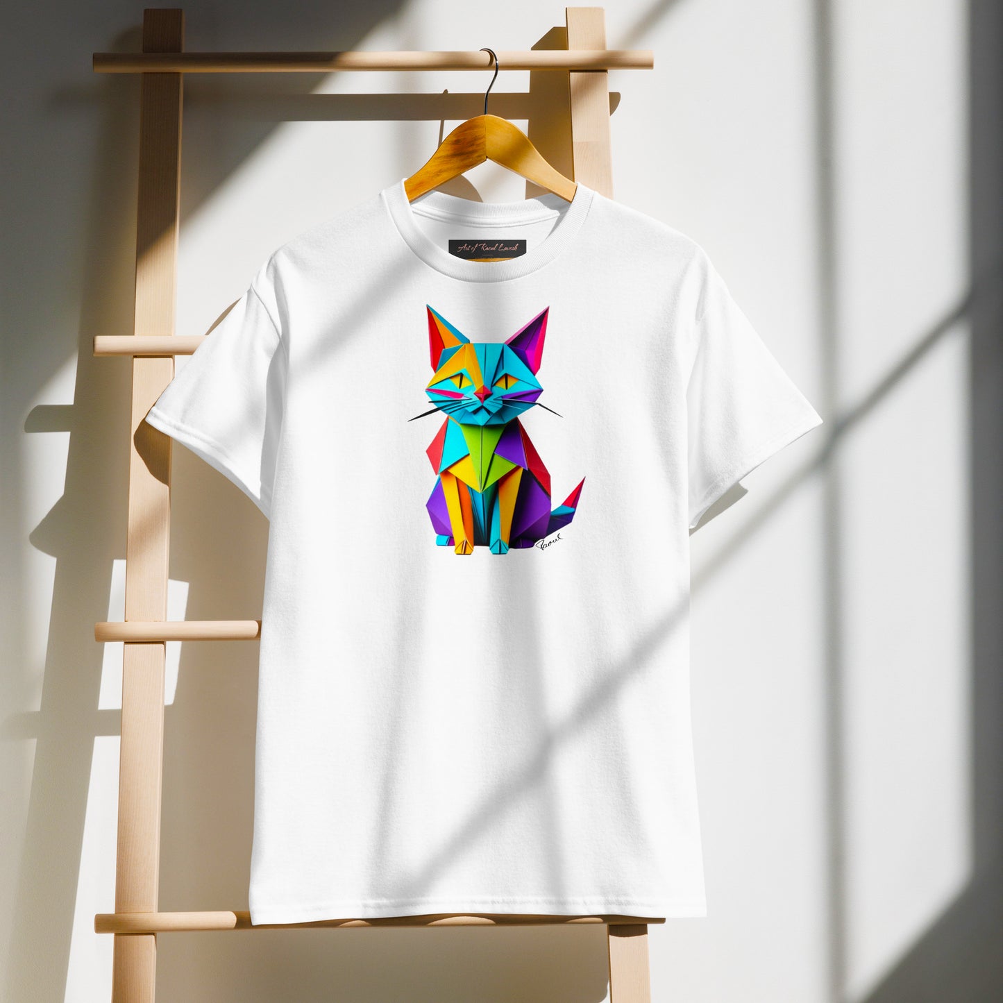 DryBlend® T-Shirt - Origami die bunte Katze