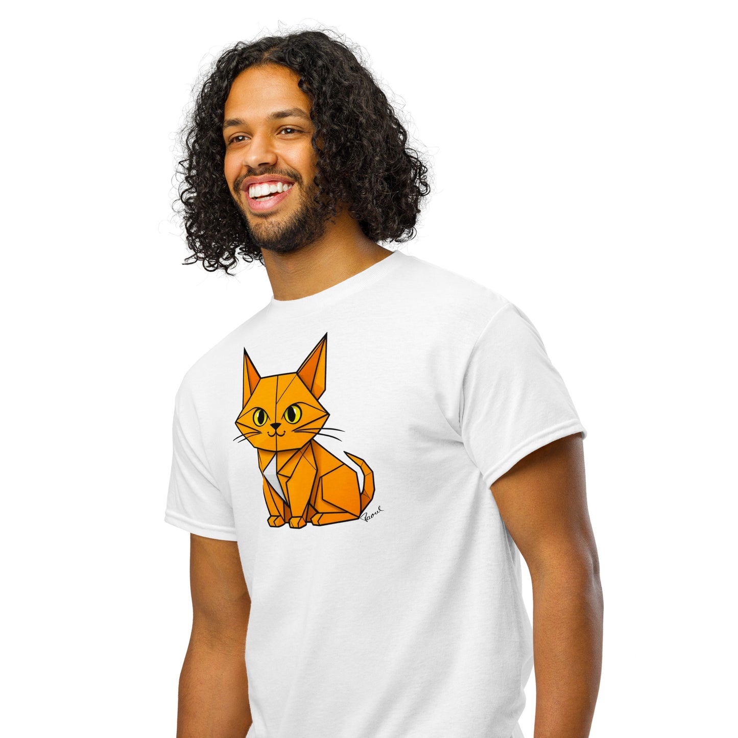 DryBlend® T-Shirt - Origami Die gelbe Katze