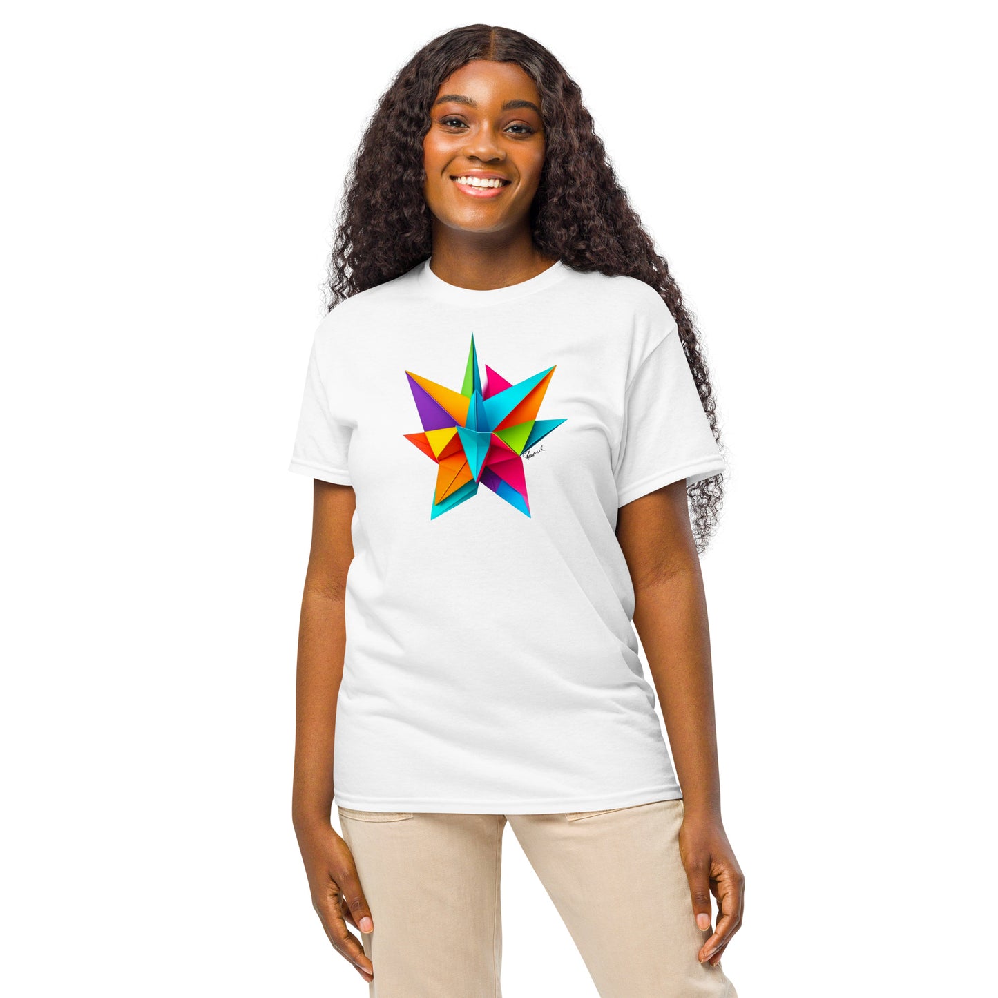 DryBlend® T-Shirt - Origami Ein bunter Stern