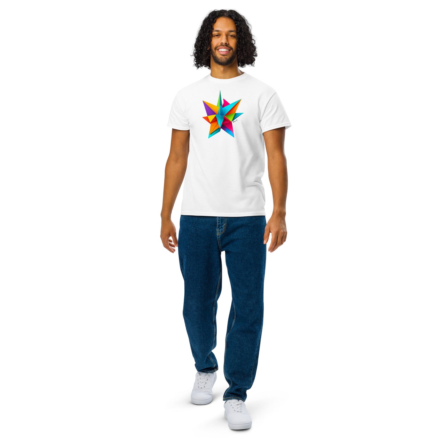 DryBlend® T-Shirt - Origami Ein bunter Stern
