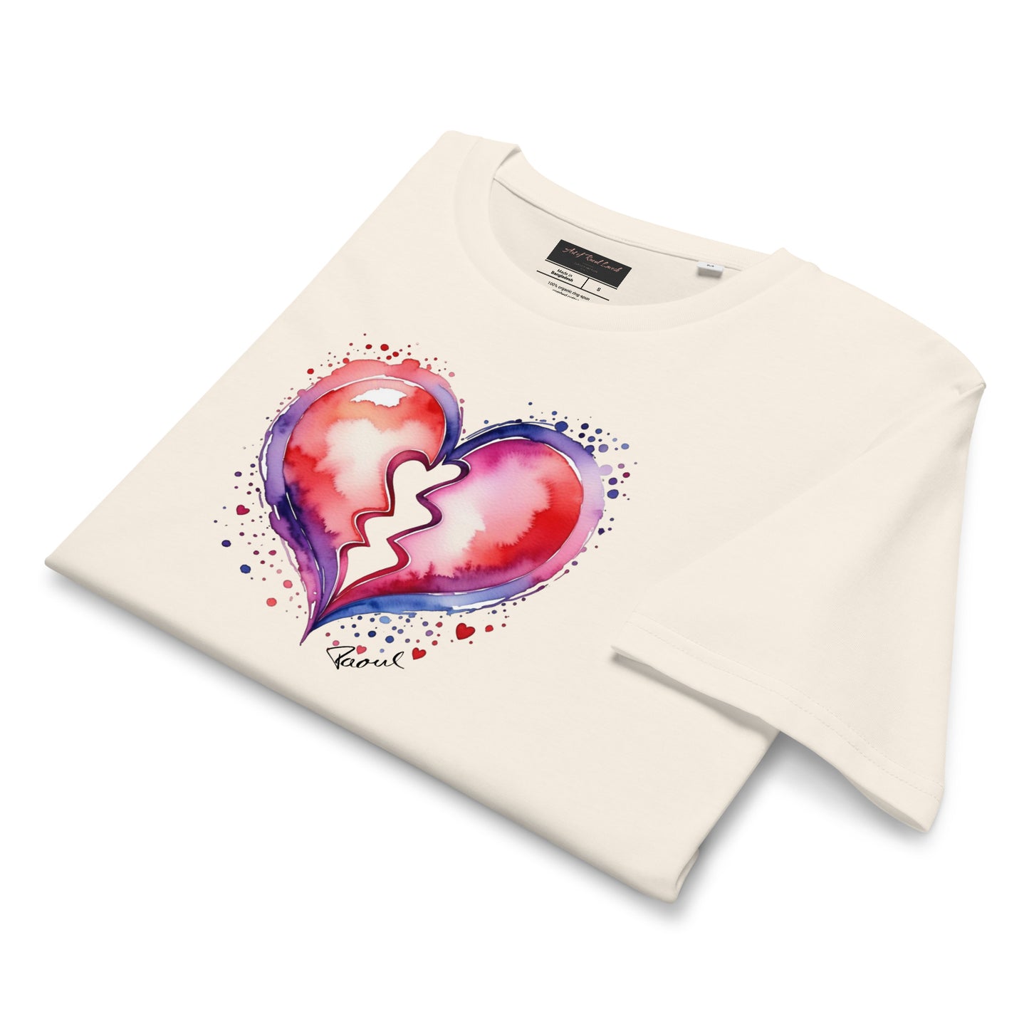 Mittelschweres Damen Bio-T-Shirt - gebrochenes Herz