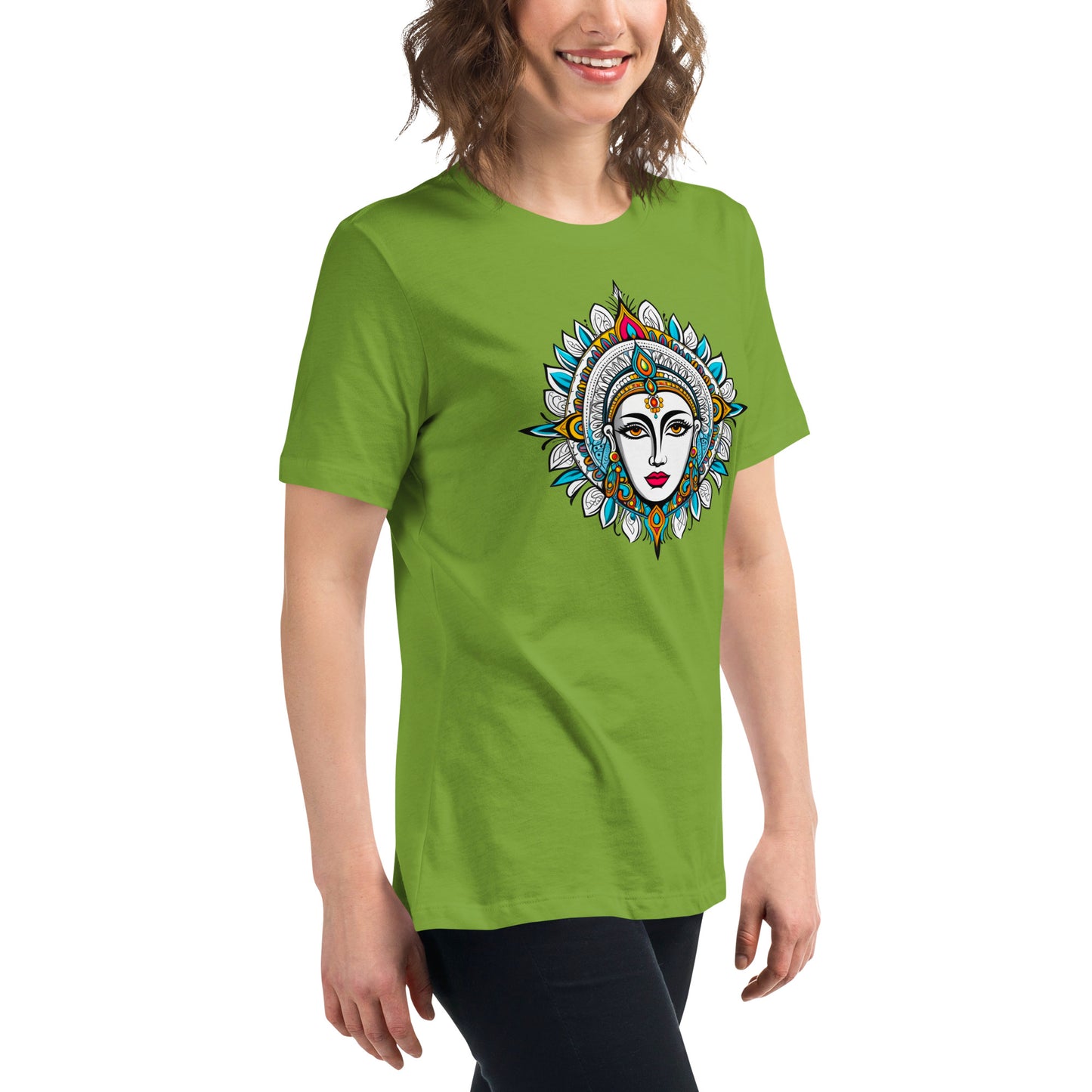 Lockeres Damen-T-Shirt - indische Figur