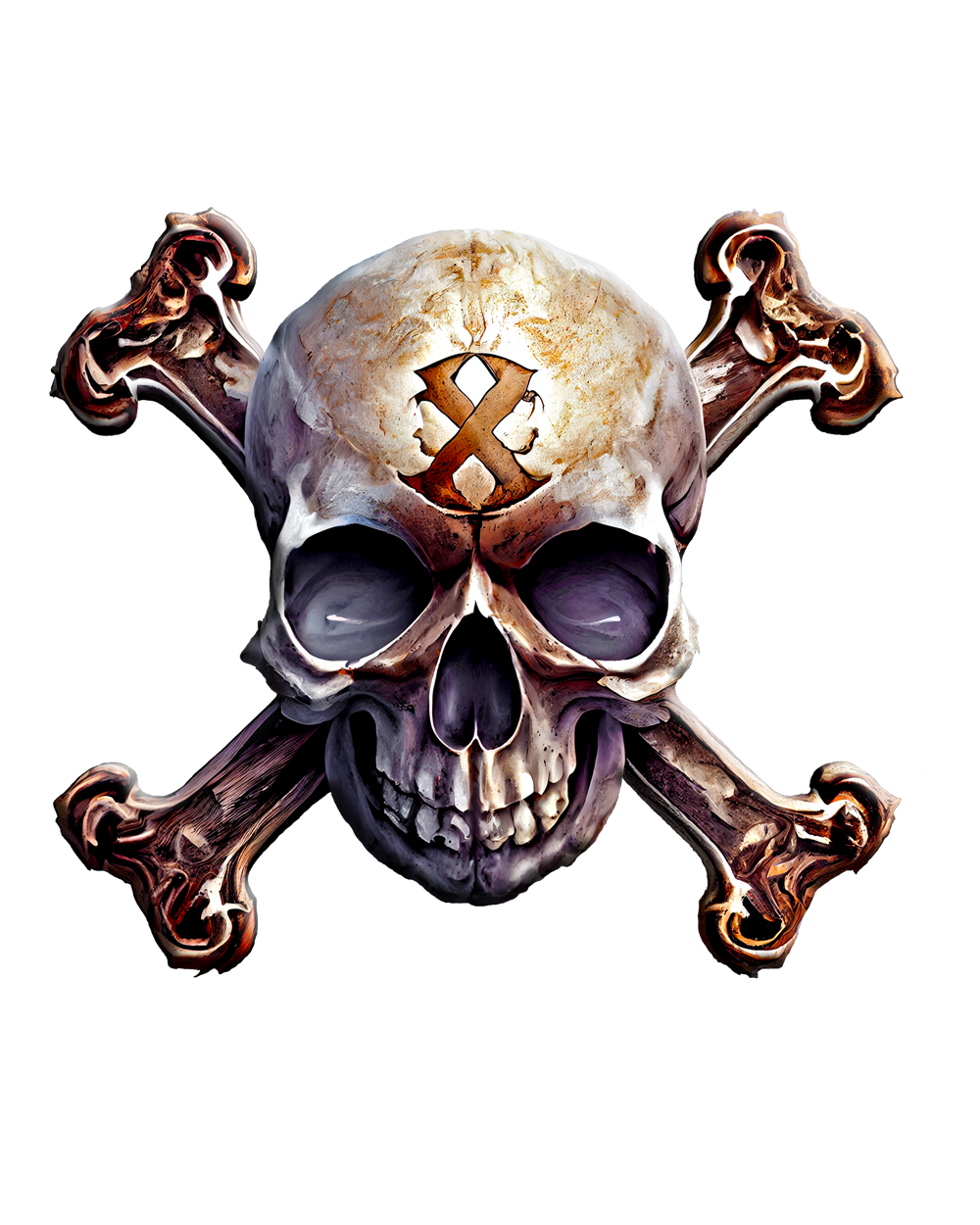 Weiße, glänzende Tasse - Totenkopf-Skull