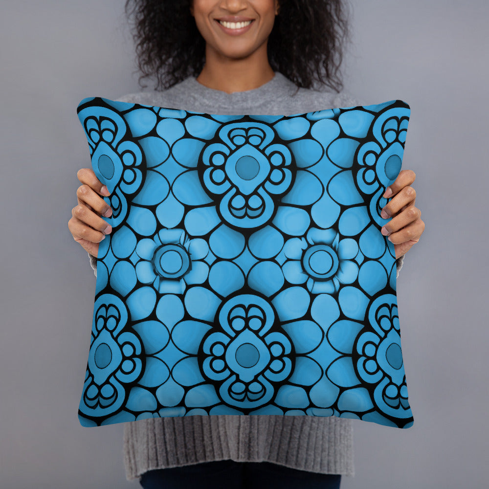 Kissen - Blume Blau