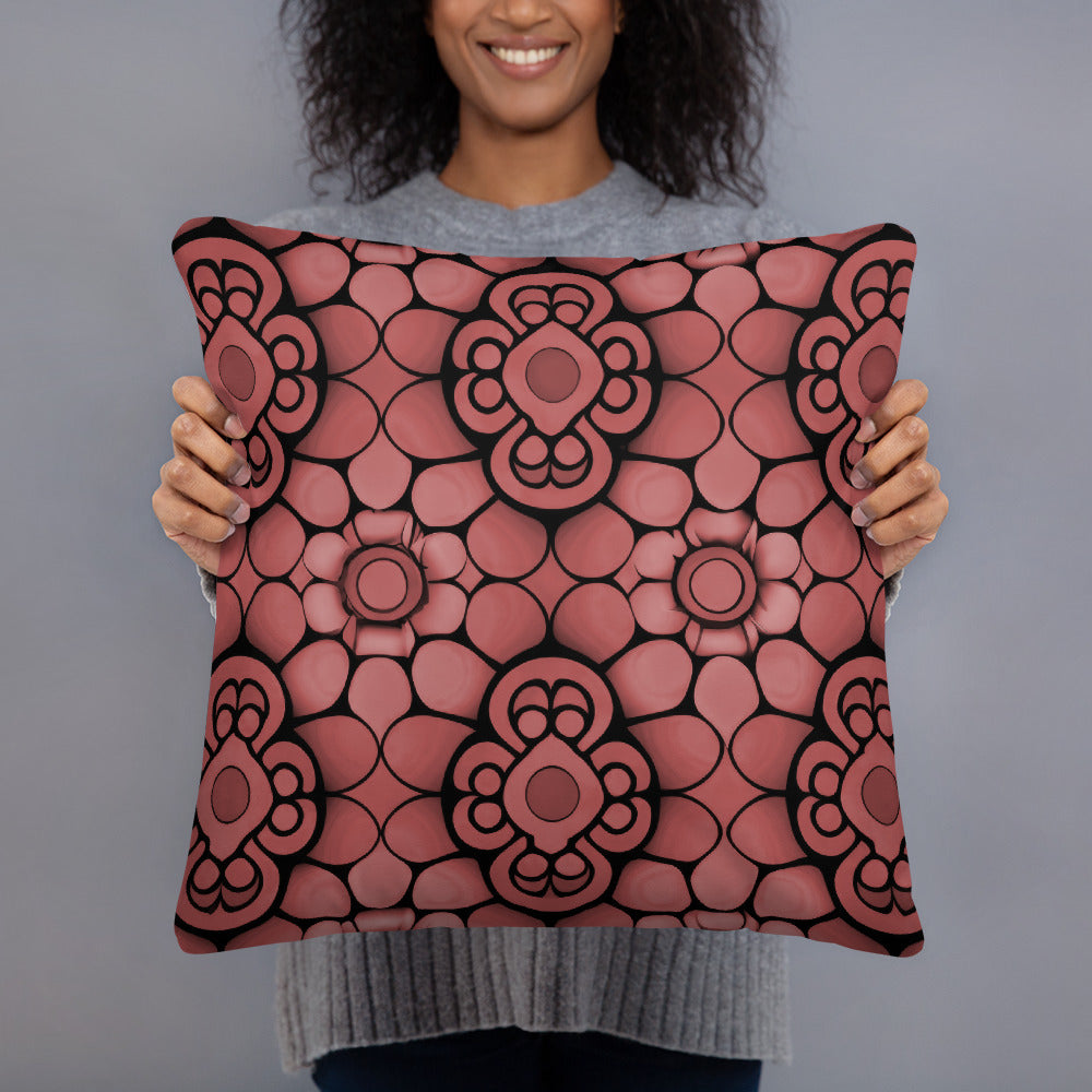 Kissen - Blume Bordeaux