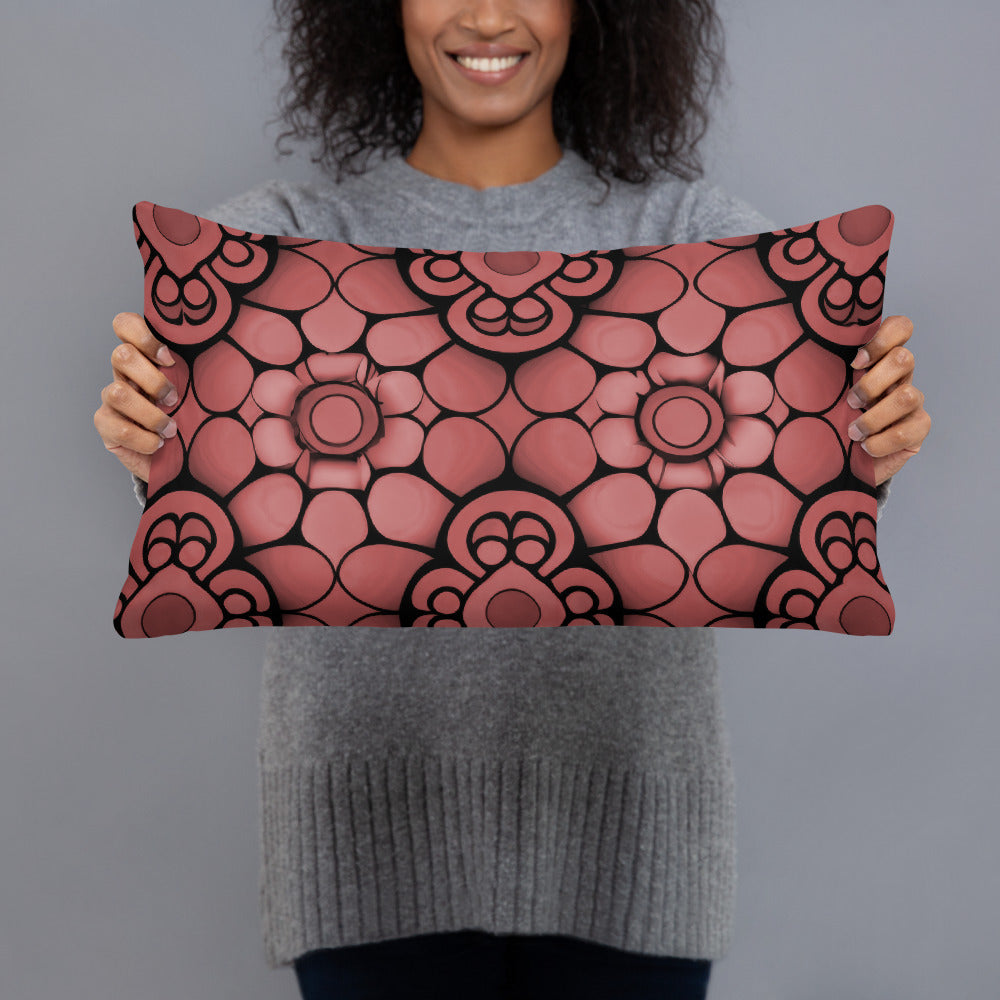 Kissen - Blume Bordeaux