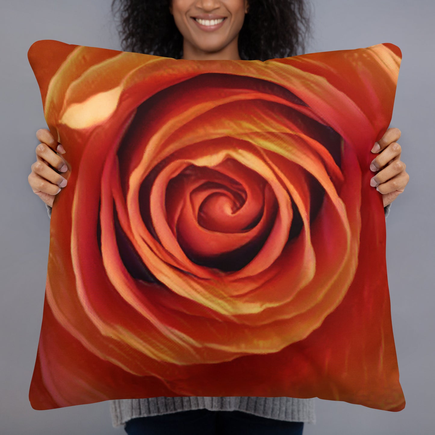 Kissen - Rose rot