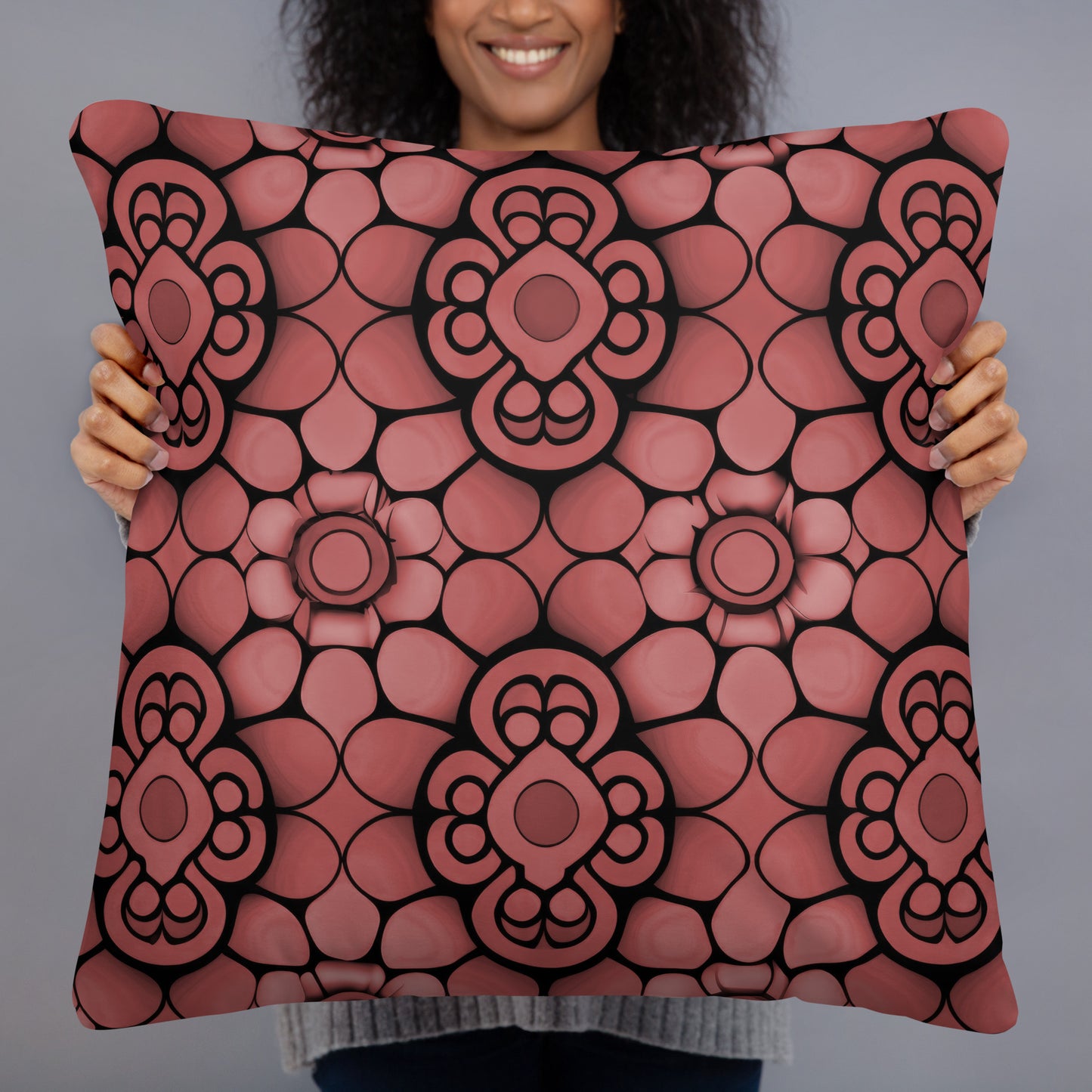 Kissen - Blume Bordeaux