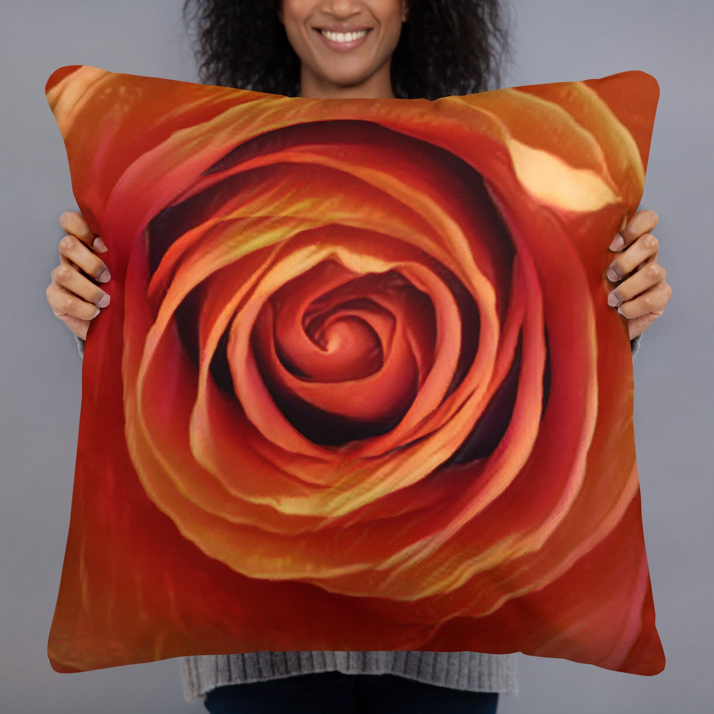 Kissen - Rose rot