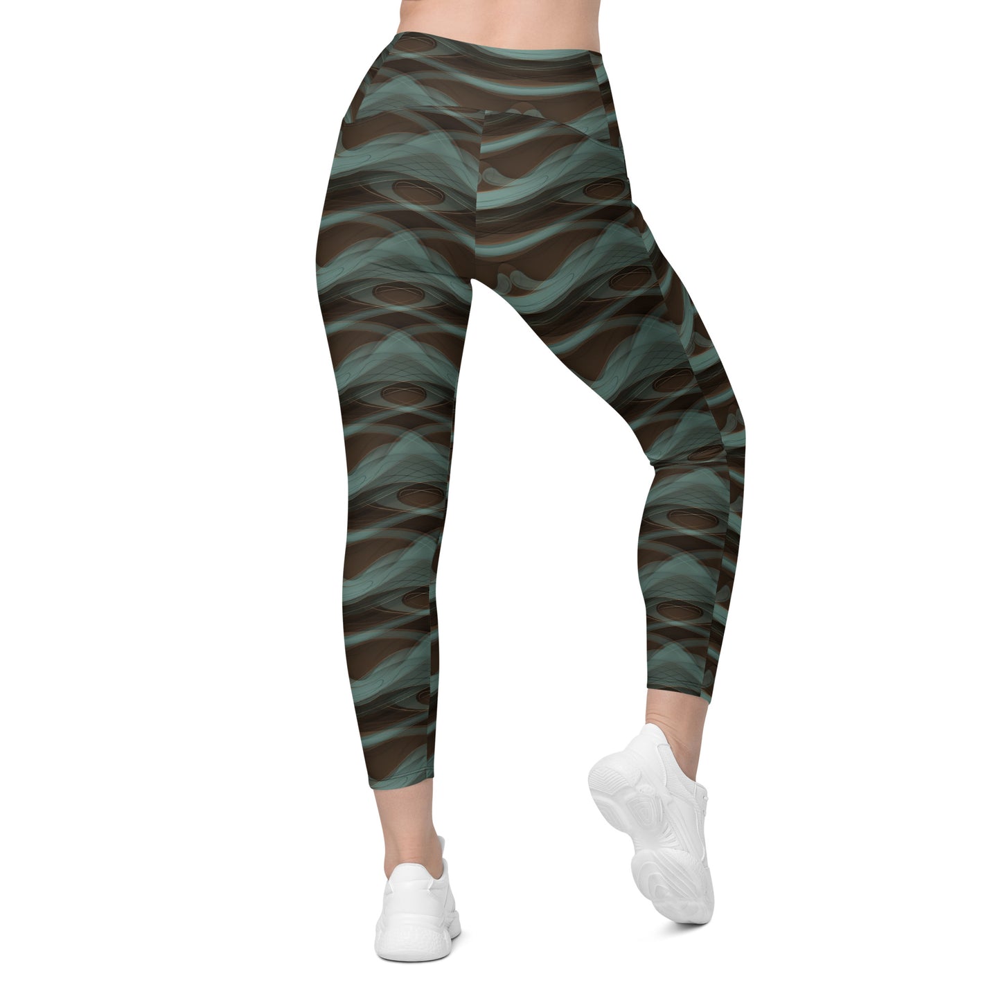 Leggings mit Taschen - Grüne Welle