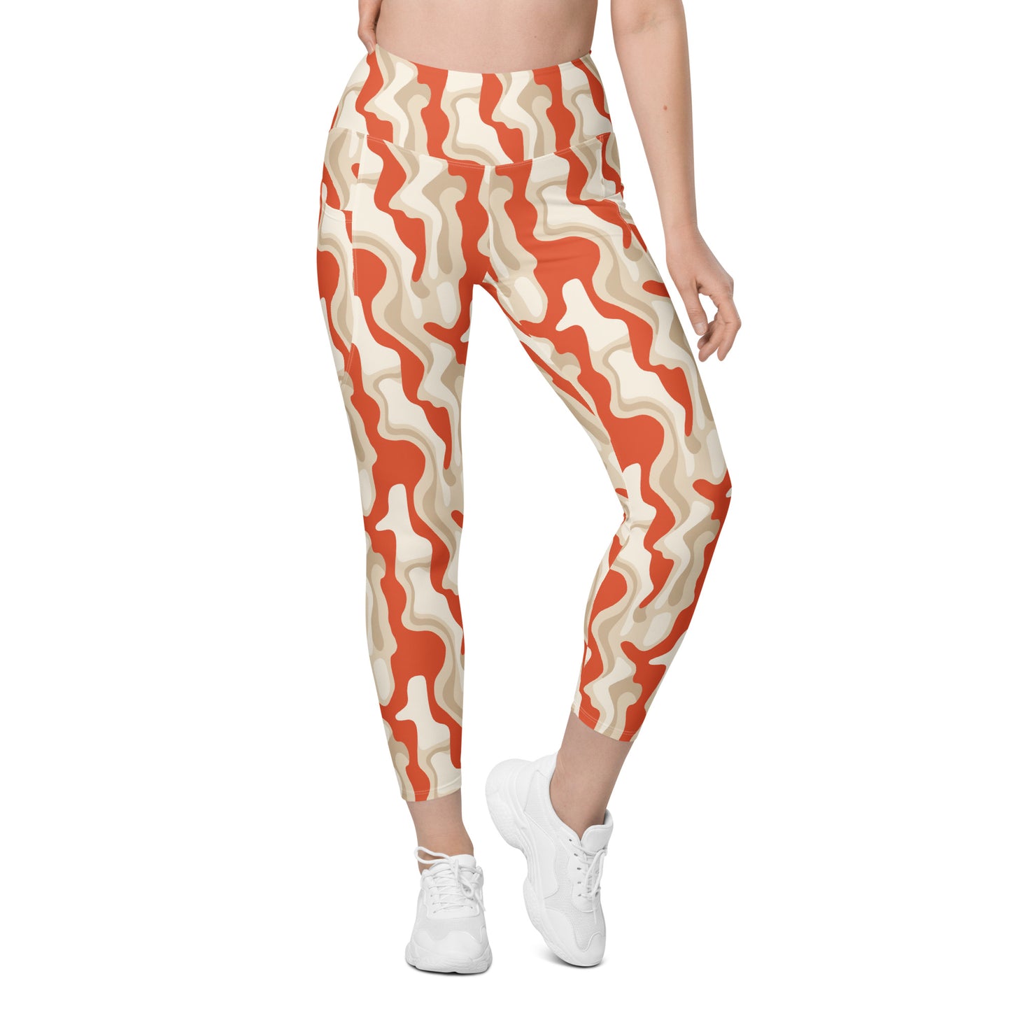 Leggings mit Taschen - Orange-Ocker