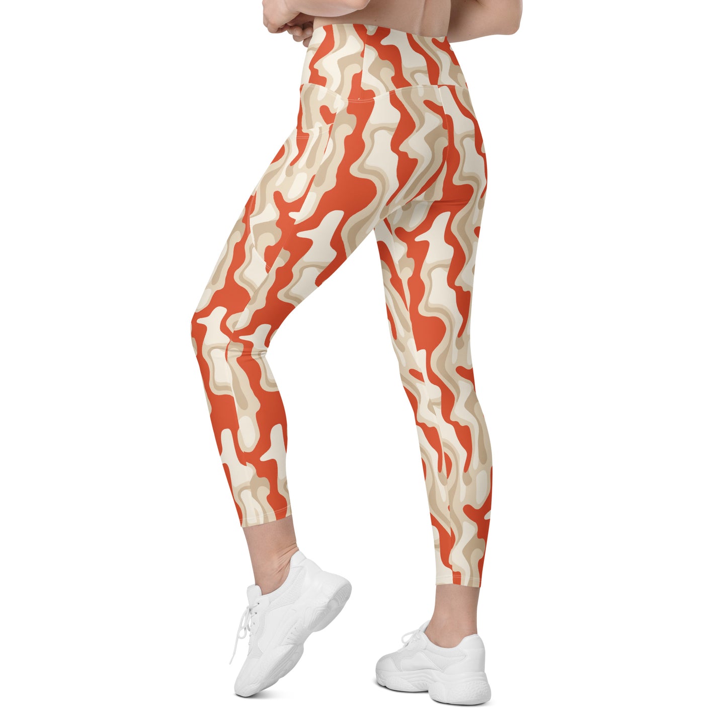 Leggings mit Taschen - Orange-Ocker