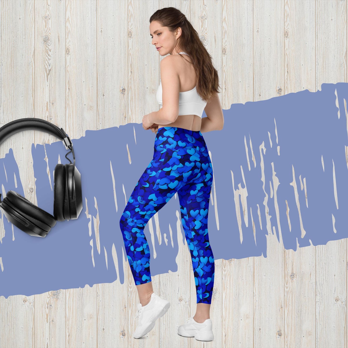 Leggings mit Taschen - DKblaue Herzen
