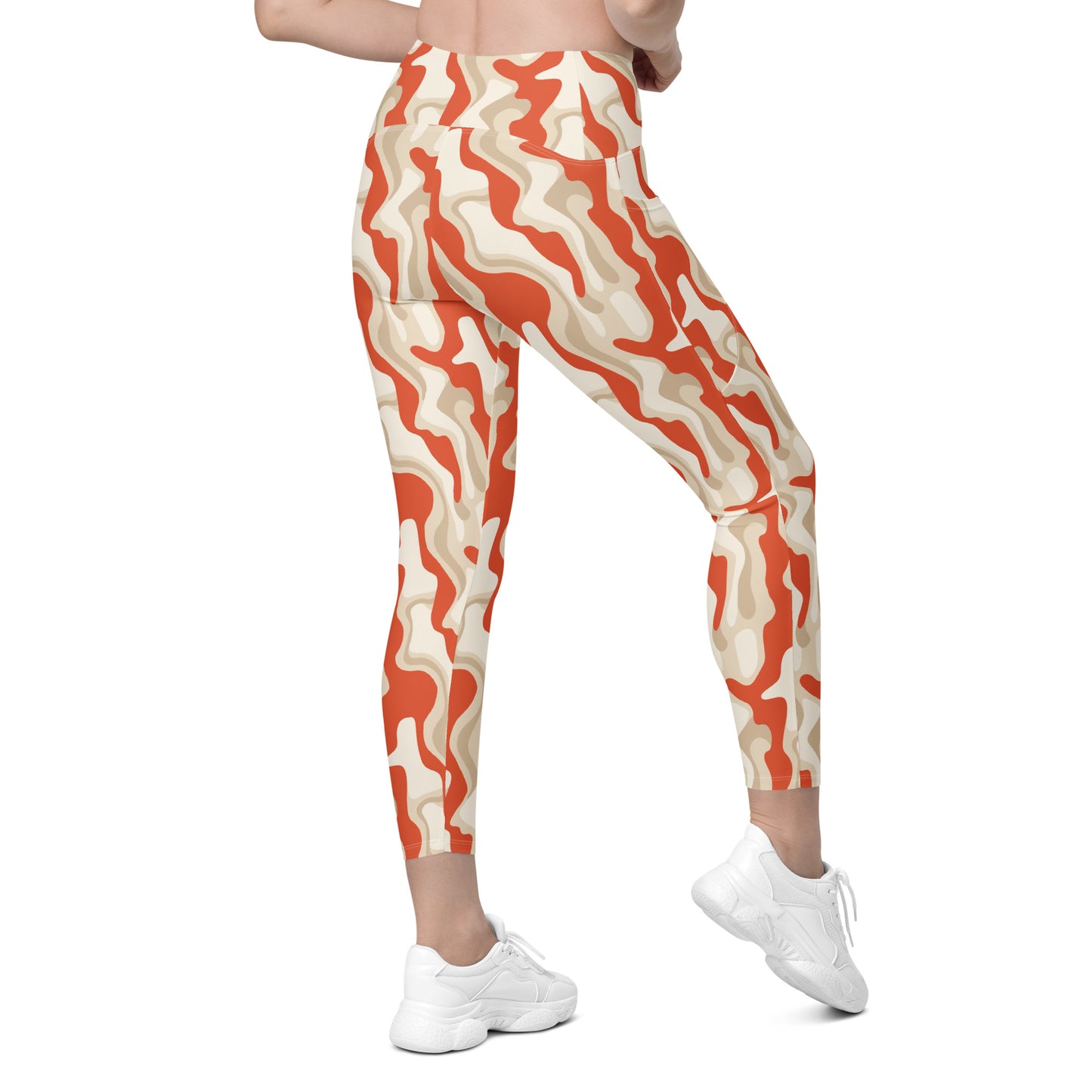 Leggings mit Taschen - Orange-Ocker