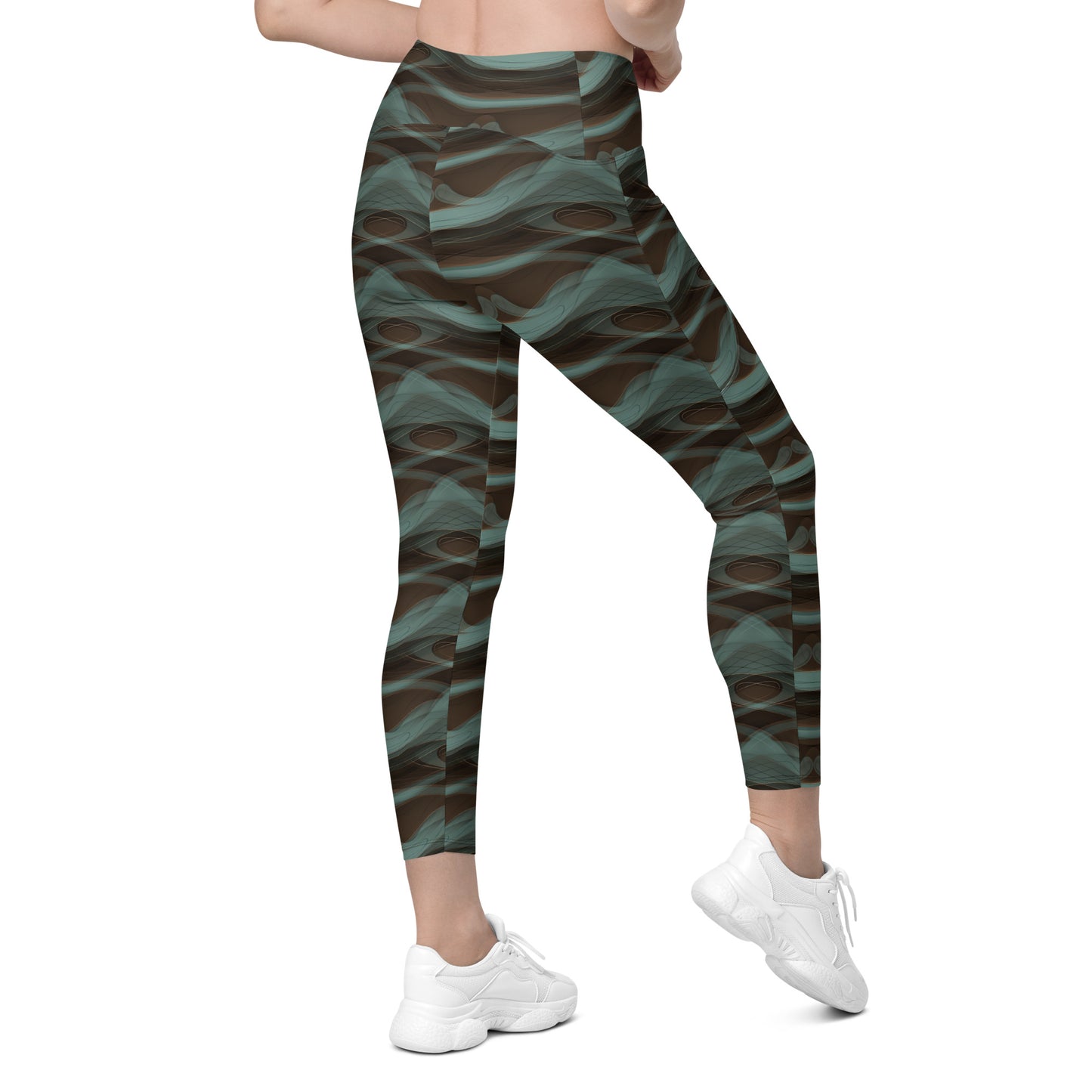 Leggings mit Taschen - Grüne Welle