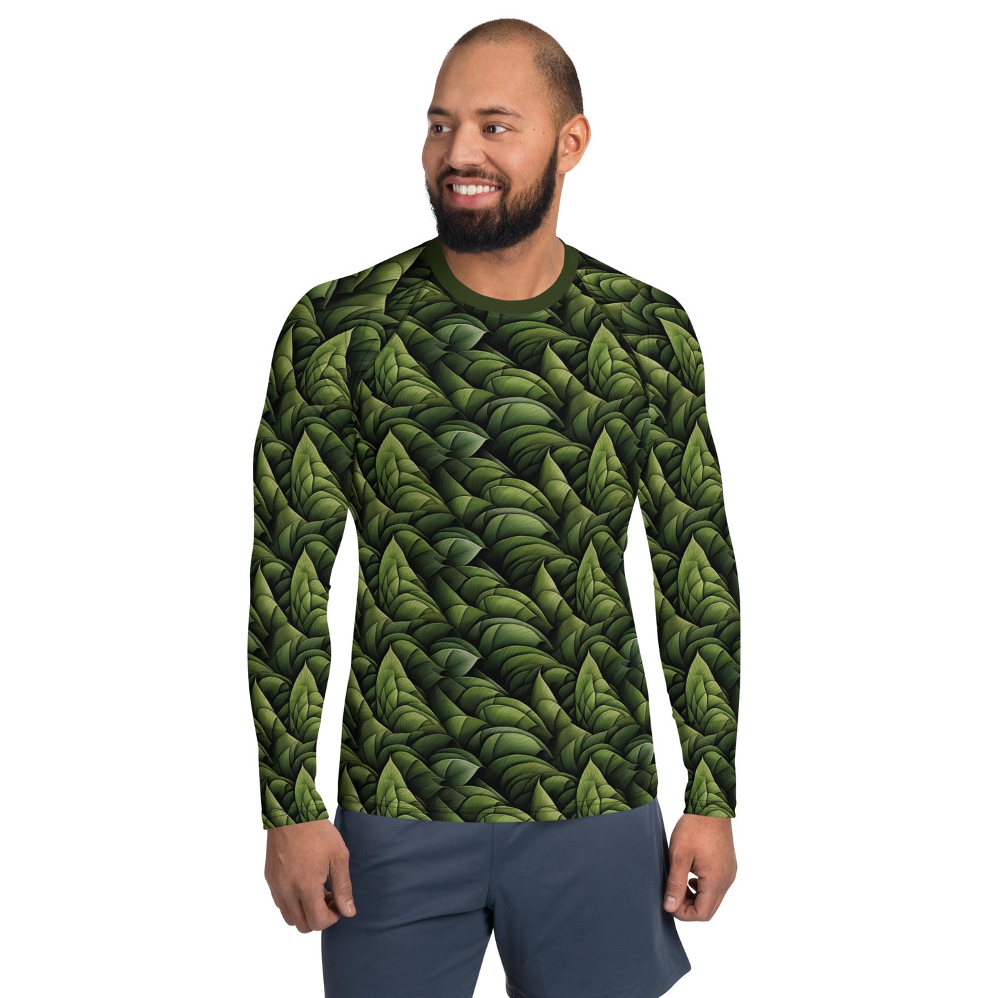 Herren-Rash-Guard - Tarnmuster Blätter