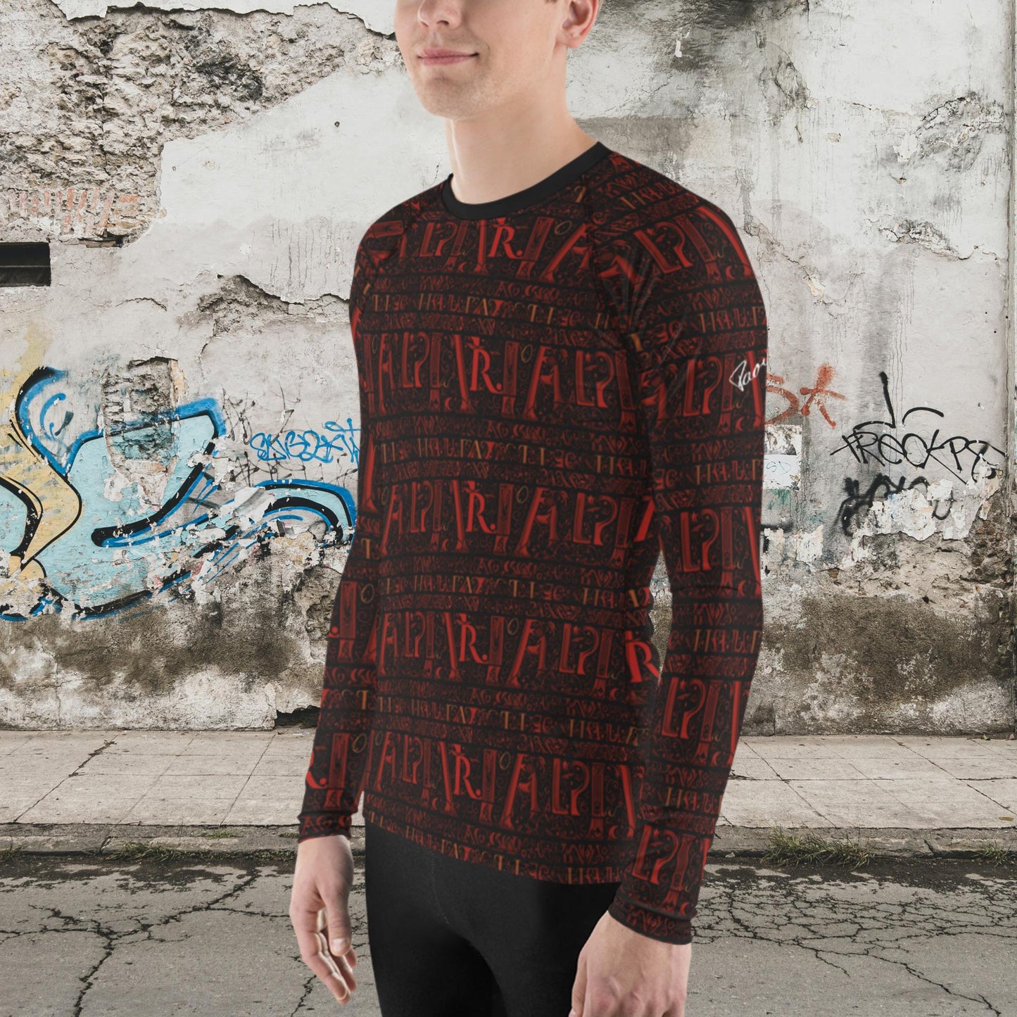 Herren-Rash-Guard - Red Letter