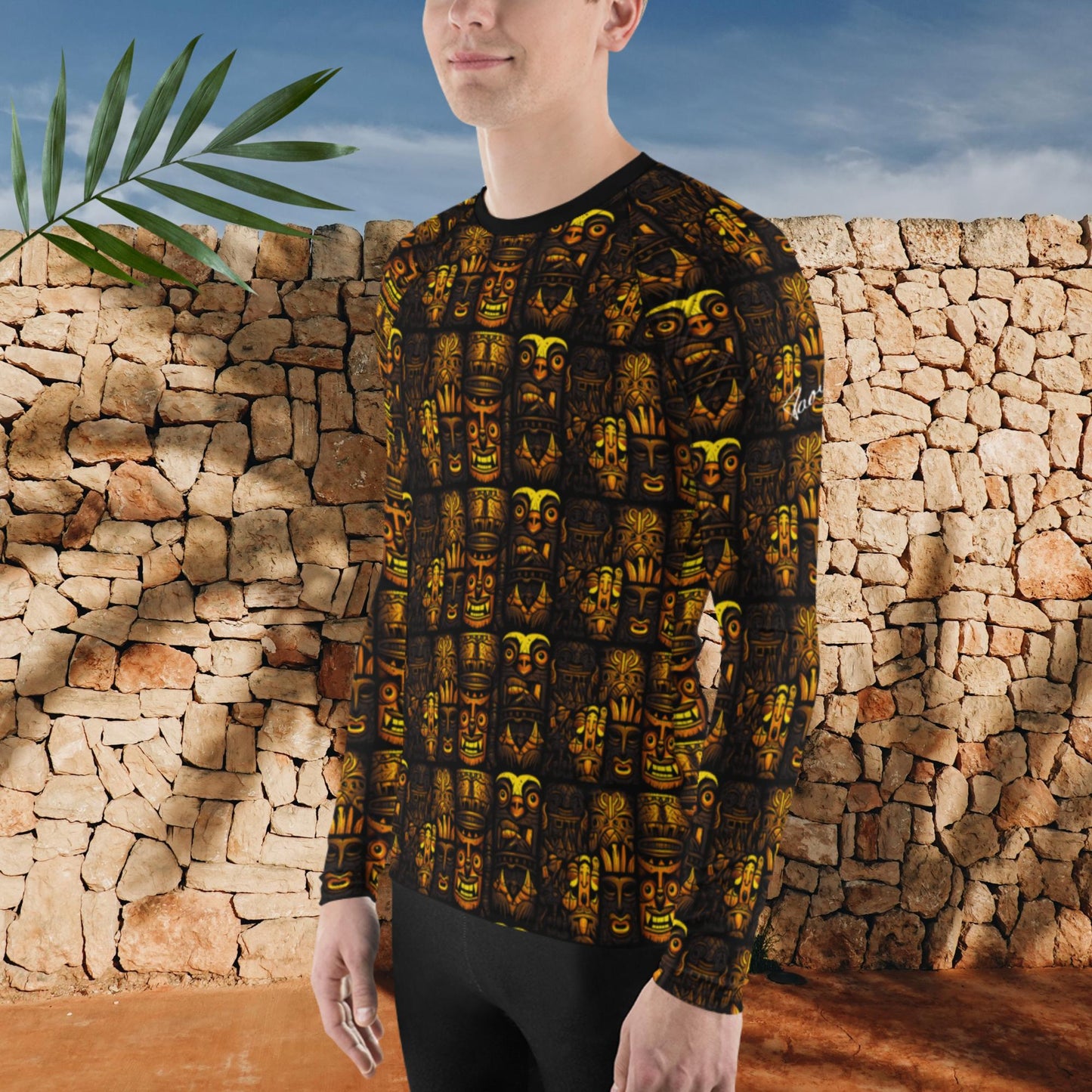 Herren-Rash-Guard - Masken