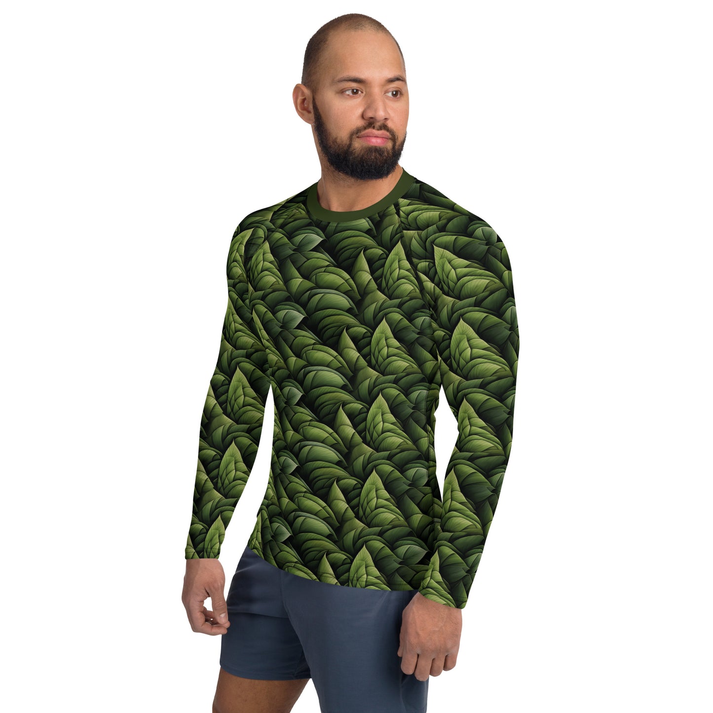 Herren-Rash-Guard - Tarnmuster Blätter